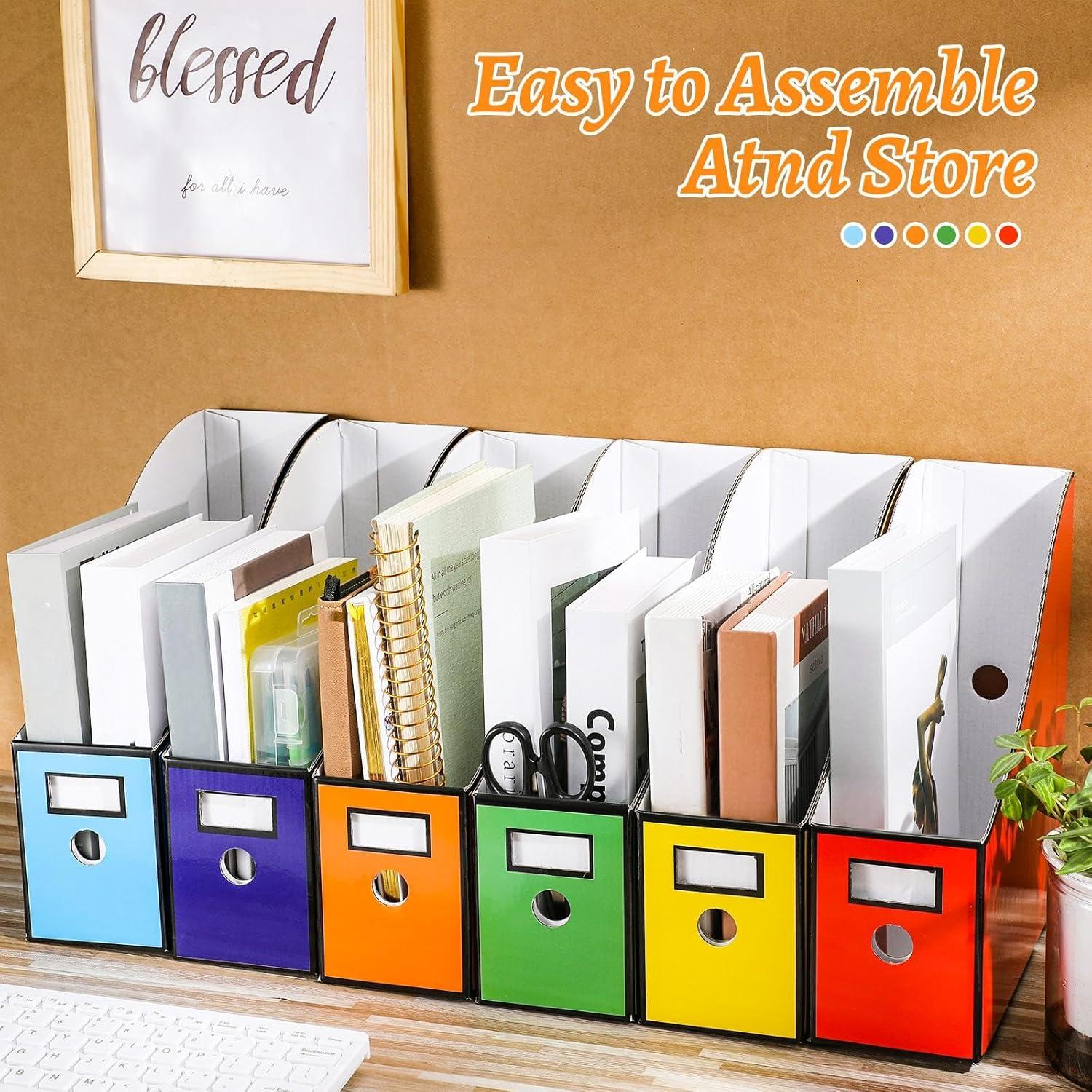 Organizador de Revistas de Cartón BBTO 24 Piezas Multicolor 26.9x25.9x8.9cm