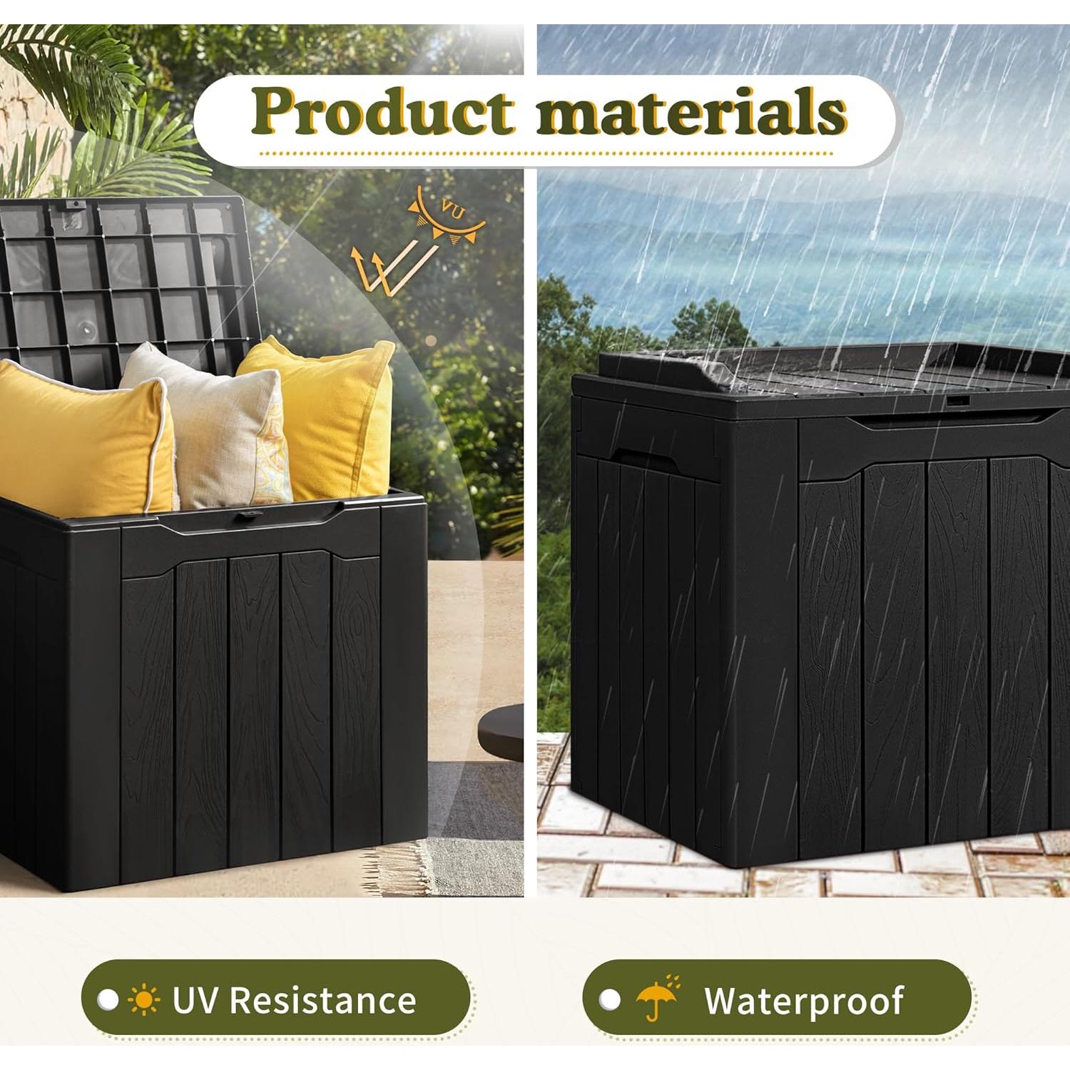 Caja de Almacenamiento Impermeable Devoko 31 Galones Negra