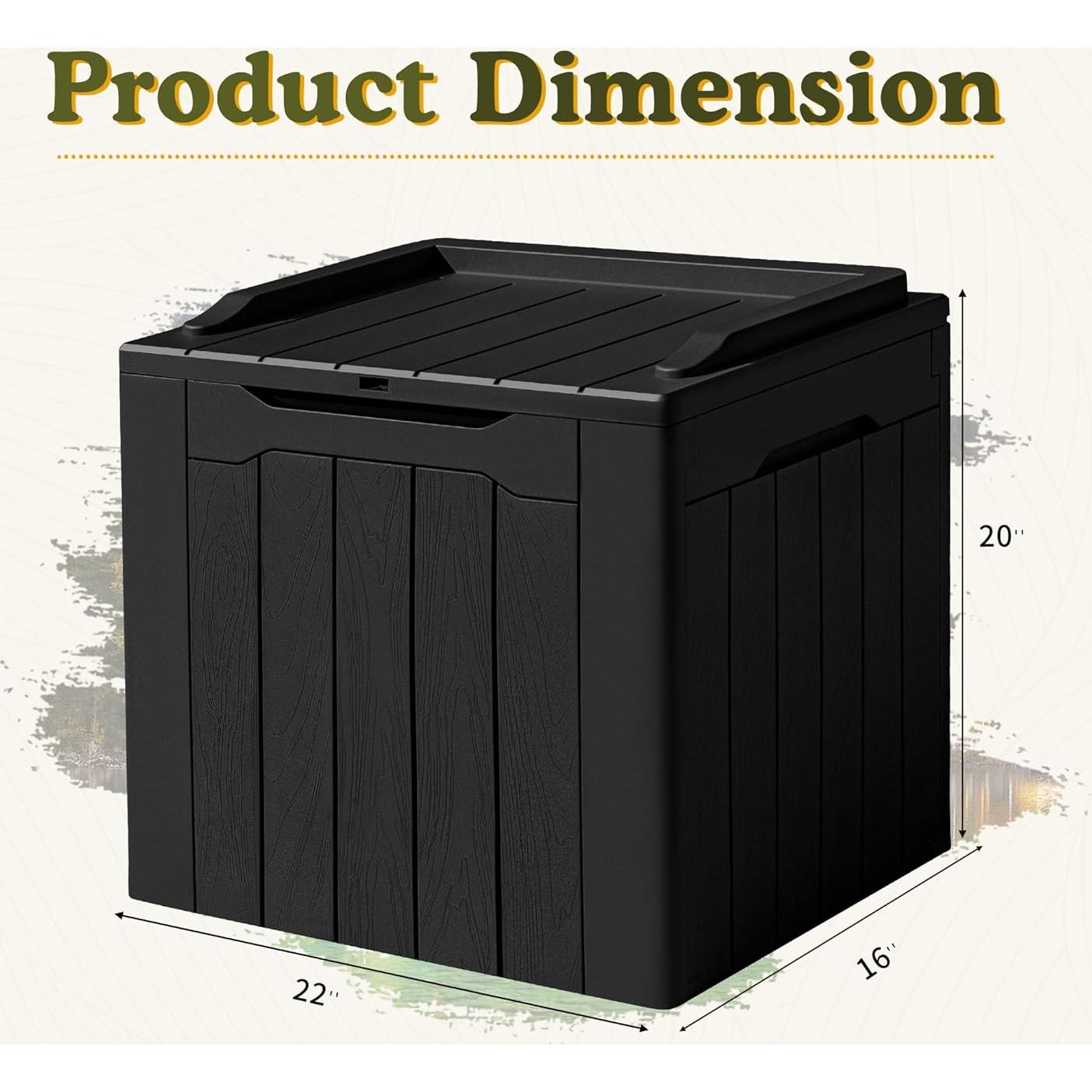 Caja de Almacenamiento Impermeable Devoko 31 Galones Negra