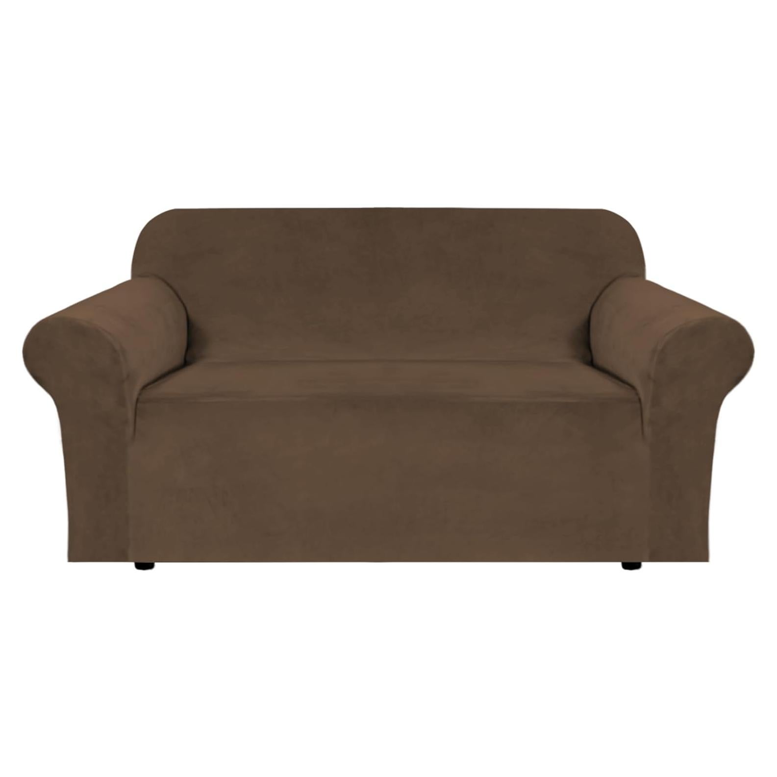 Funda de Sofá H.VERSAILTEX Terciopelo 2 Cojines Marrón 147-183 cm