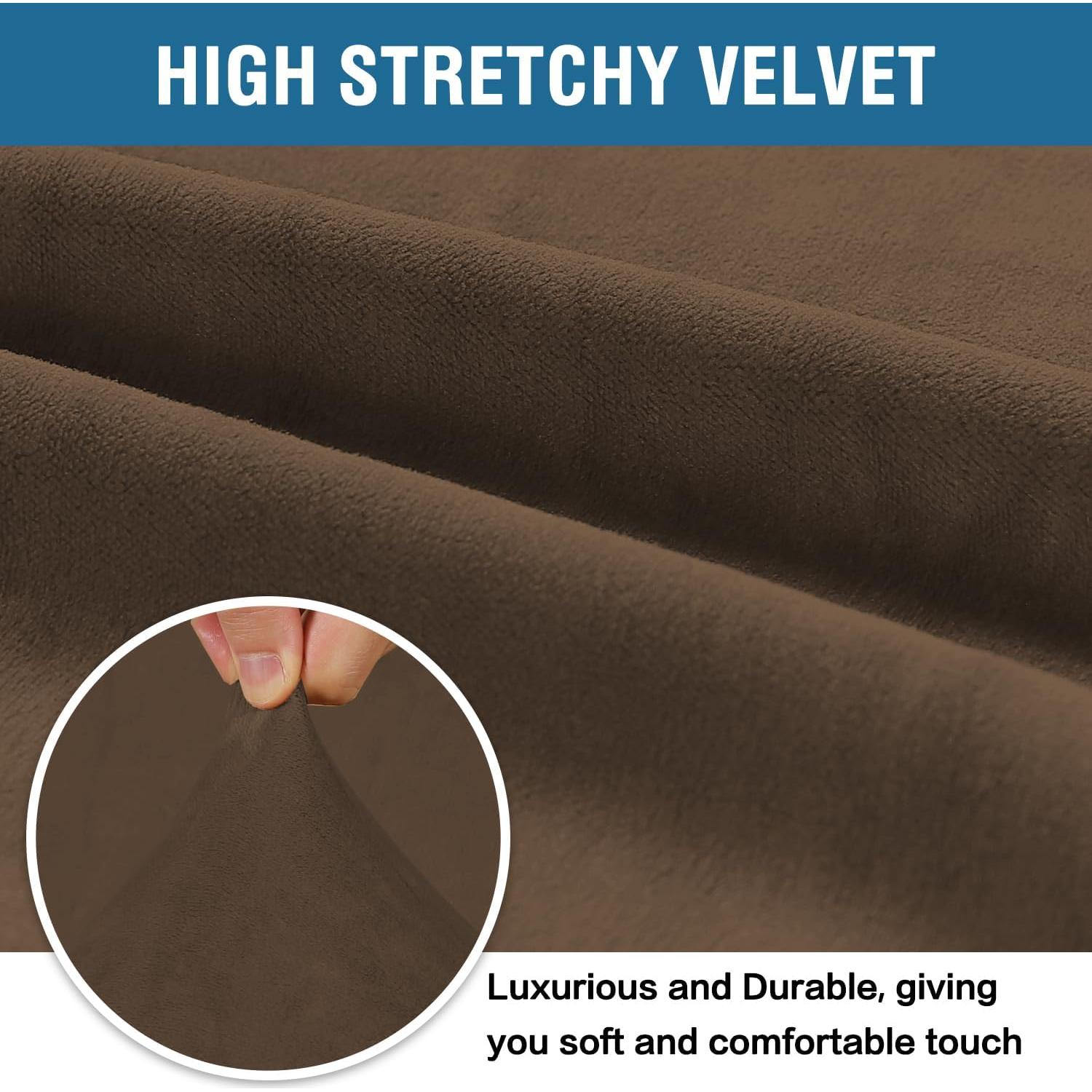 Funda de Sofá H.VERSAILTEX Terciopelo 2 Cojines Marrón 147-183 cm