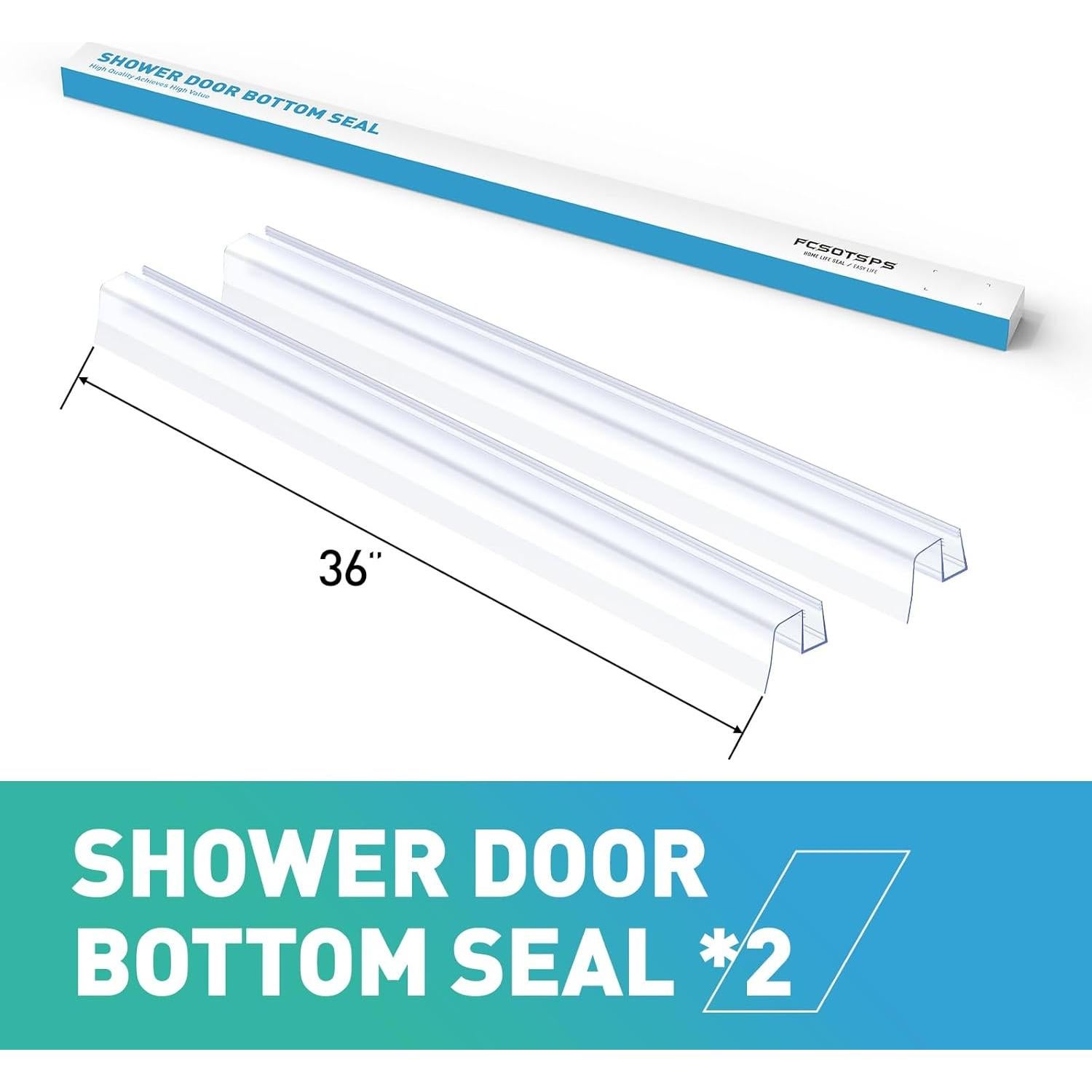 Sello Inferior para Puerta de Ducha Deslizante FCSOTSPS 2 Piezas