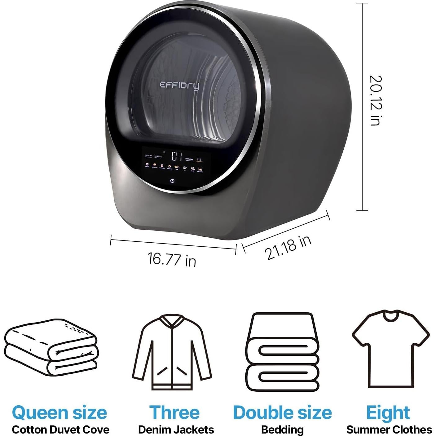 Secadora Compacta Effidry GDZ30-251E 30L 110V Portátil