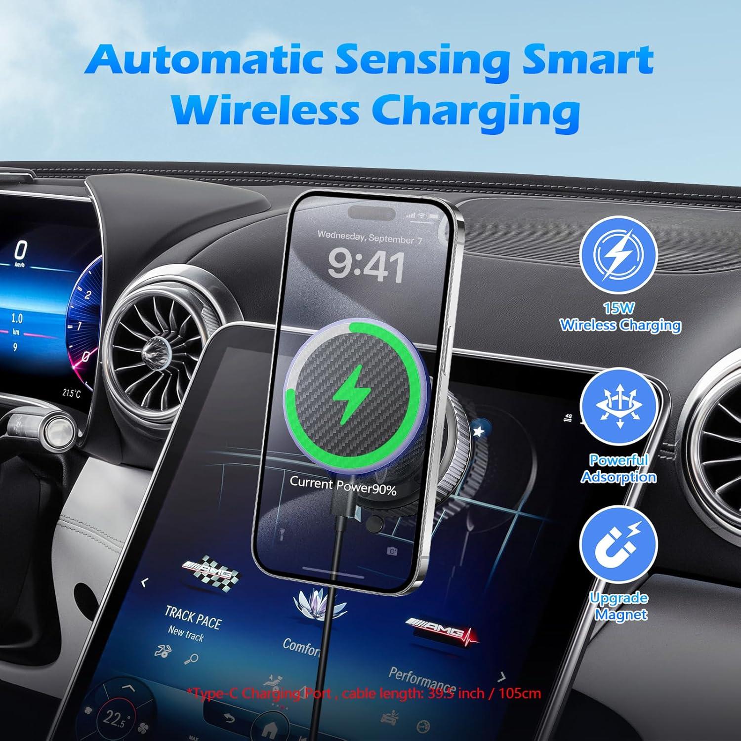 Soporte Magnético para Teléfono CloudValley 15W Ajustable 360°