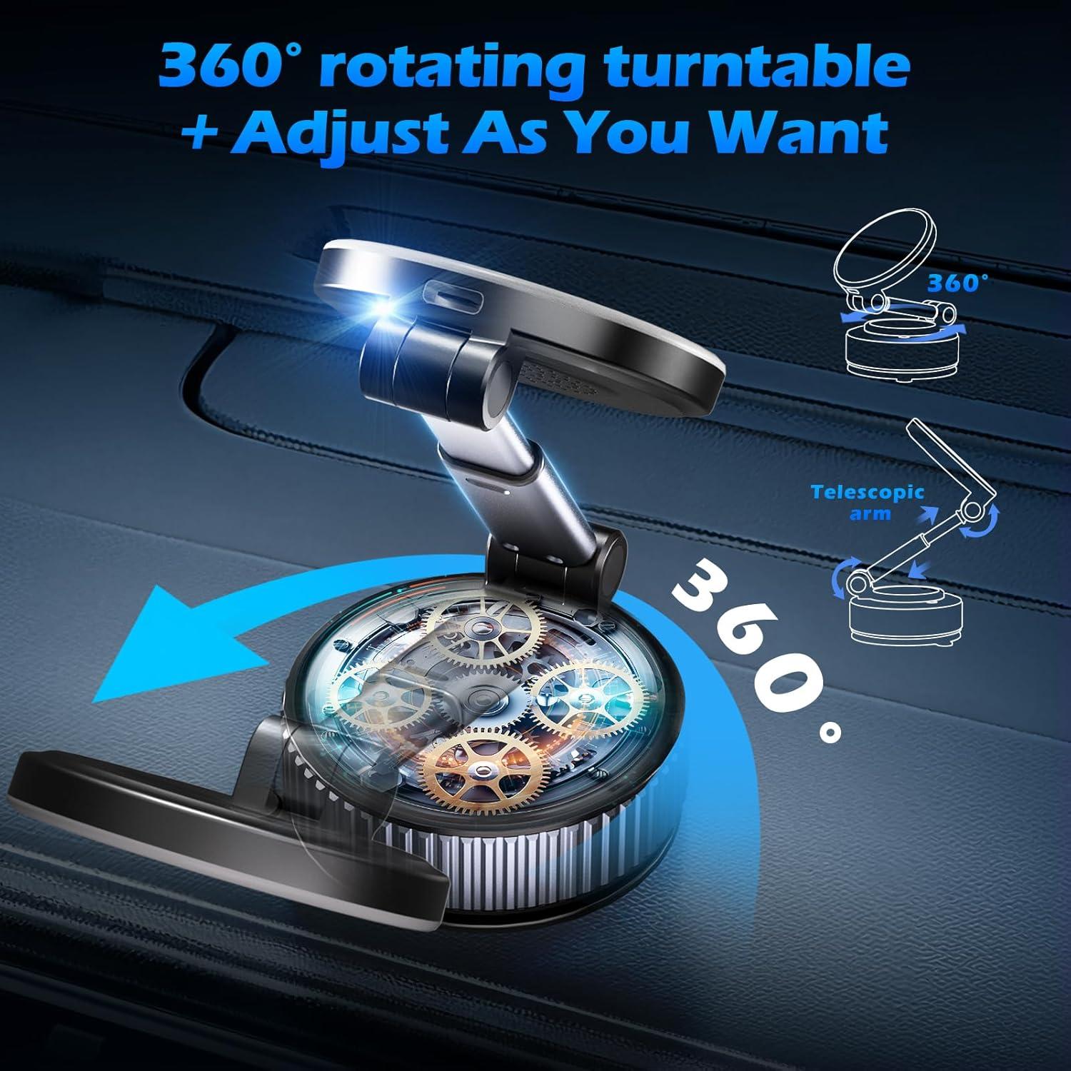 Soporte Magnético para Teléfono CloudValley 15W Ajustable 360°