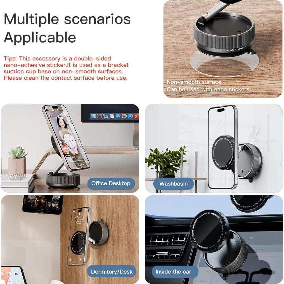 Soporte Magnético para Teléfono Arruilys 360° Ajustable Gris