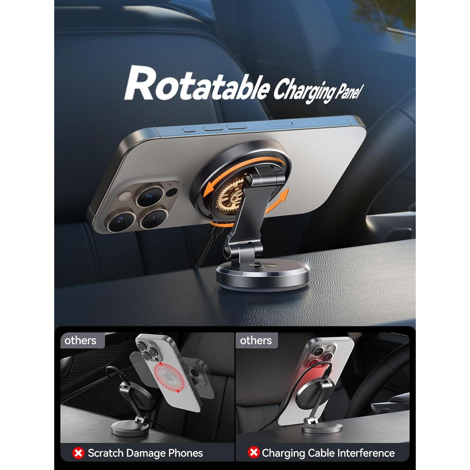 Cargador Inalámbrico para Auto JOYROOM MagSafe 15W Negro