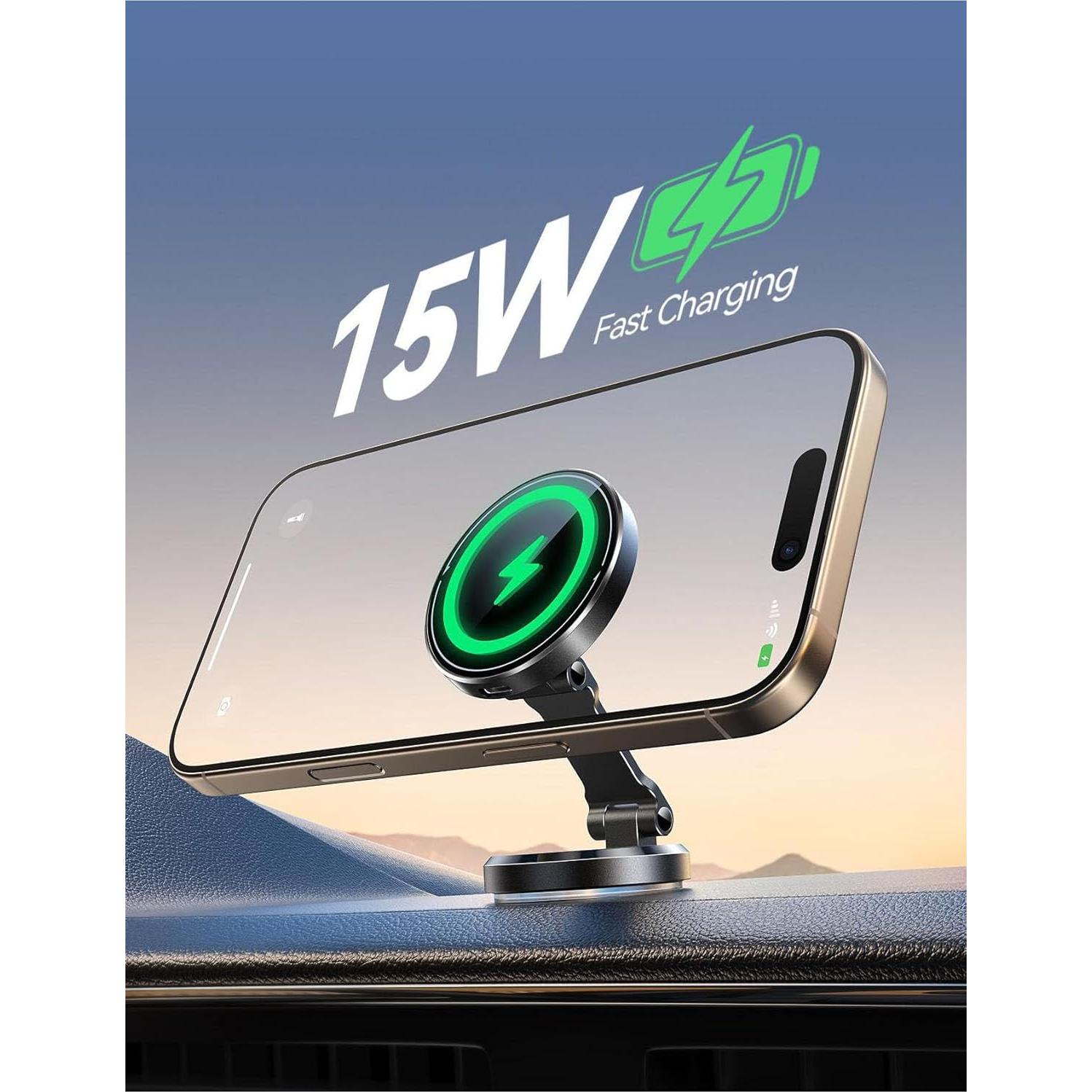 Cargador Inalámbrico para Auto JOYROOM MagSafe 15W Negro