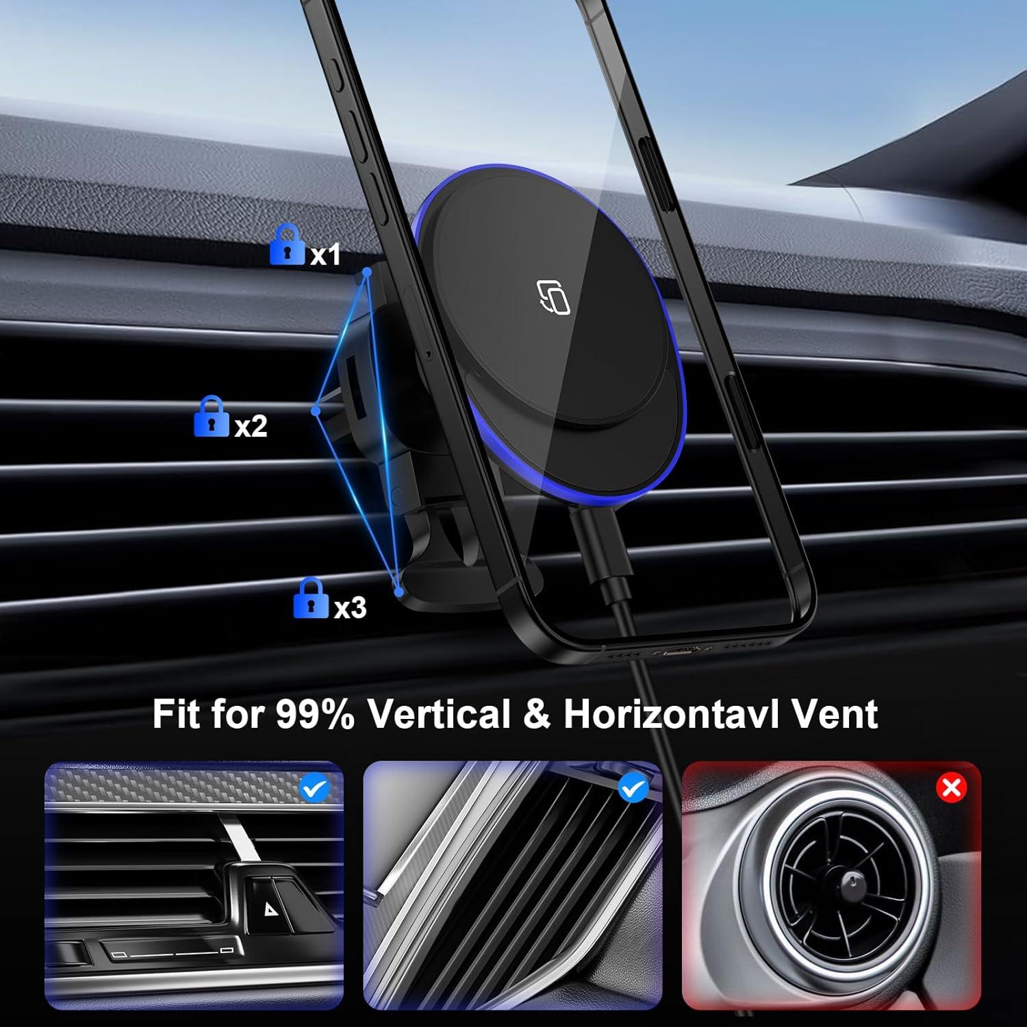 Cargador Inalámbrico Magnético para Auto 15W SHENZHEN