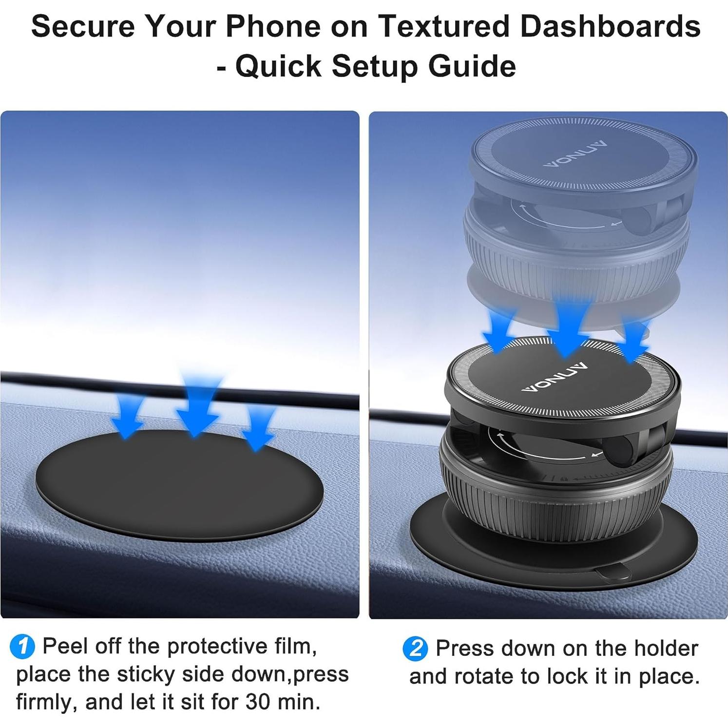 Soporte Magnético para Teléfono de Coche VONUV 2025 Ajustable 360°