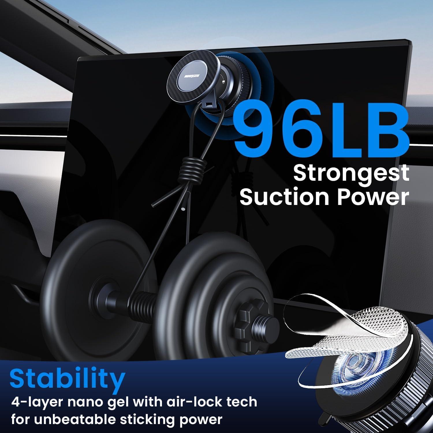 Soporte para Teléfono de Coche BEEGROW Magnético 360° Fibra de Carbono