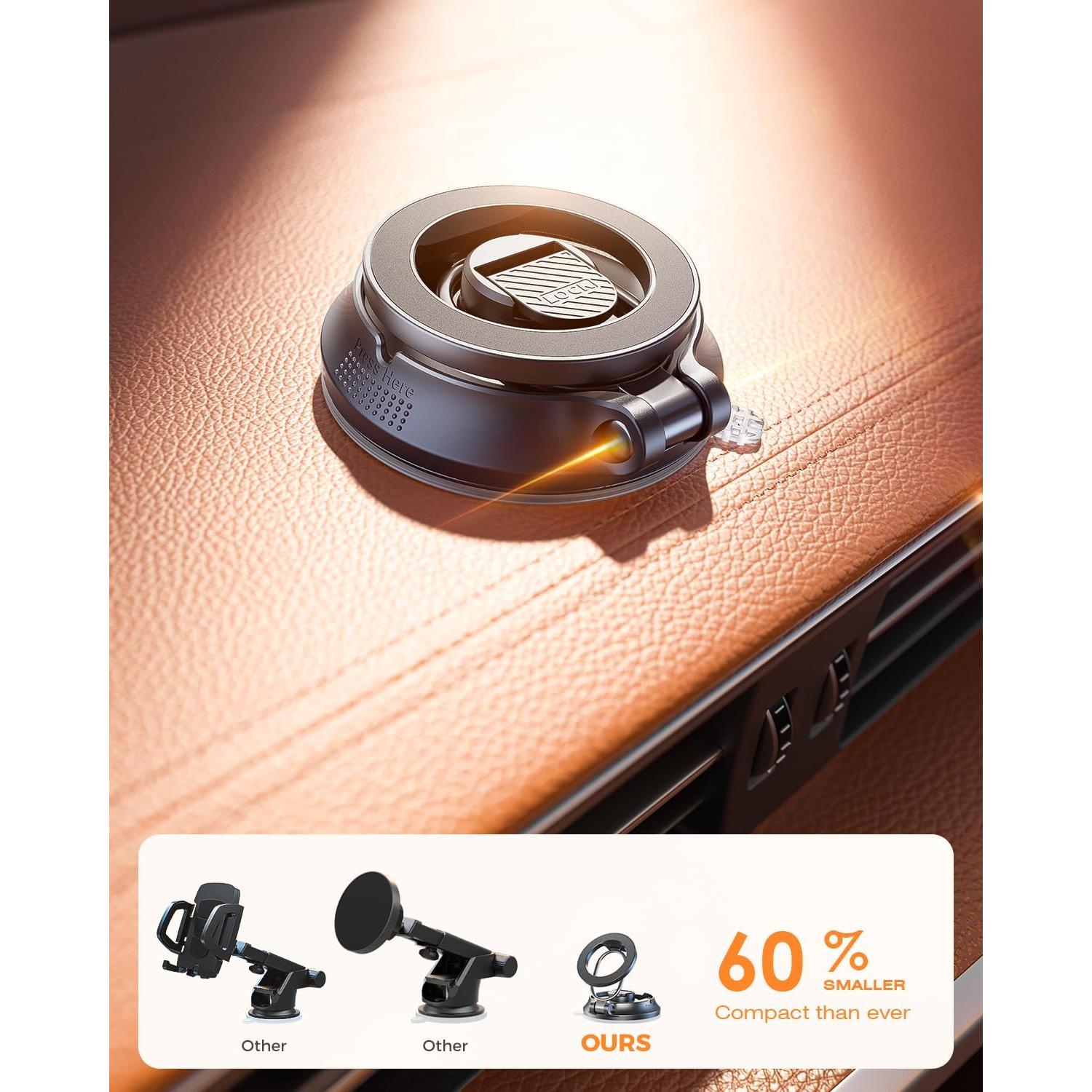 Soporte de Coche Magnético SUPERONE para iPhone MagSafe - Ultra Compacto