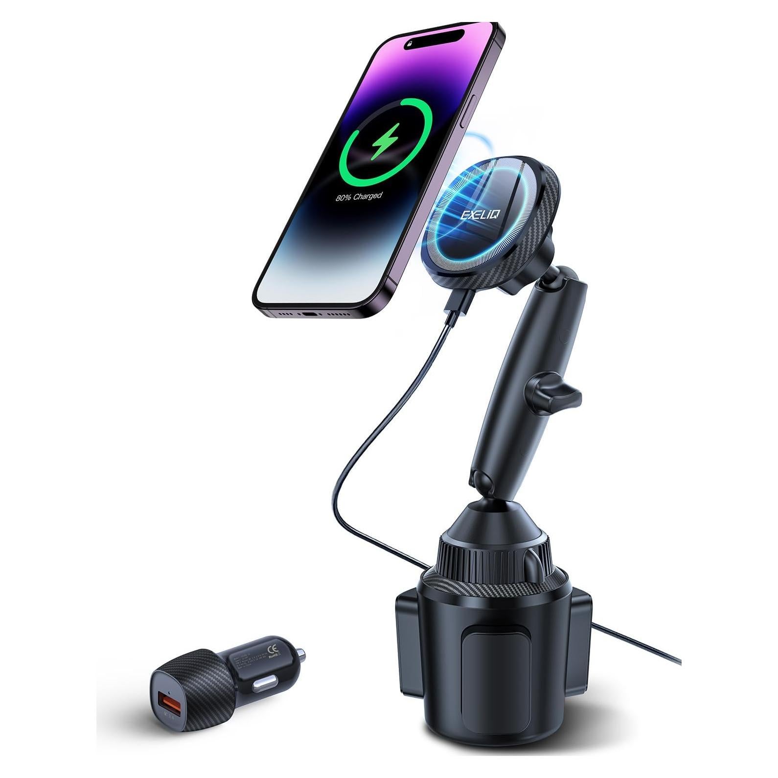 Soporte Cargador Magnético Inalámbrico EXELIQ para iPhone 16-12