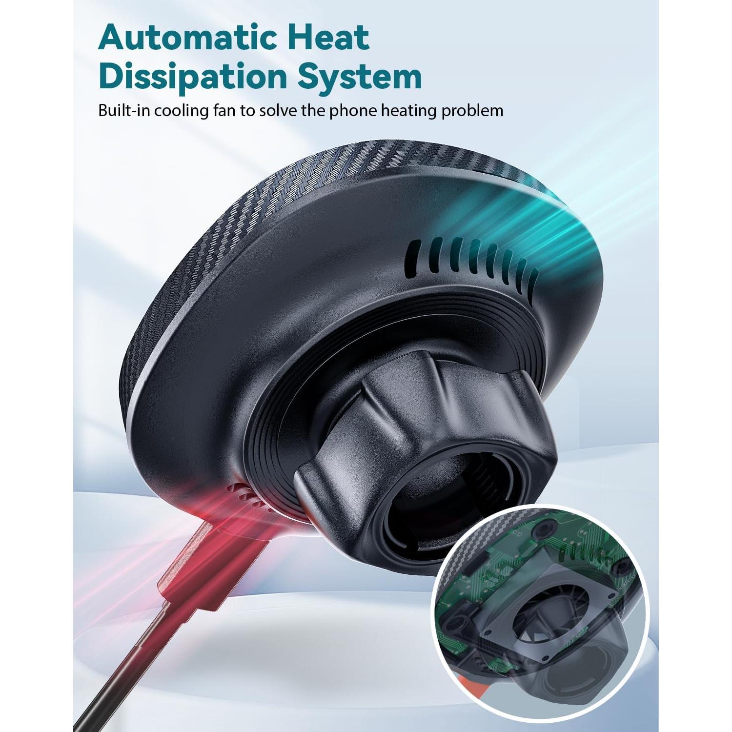 Soporte Cargador Magnético Inalámbrico EXELIQ para iPhone 16-12