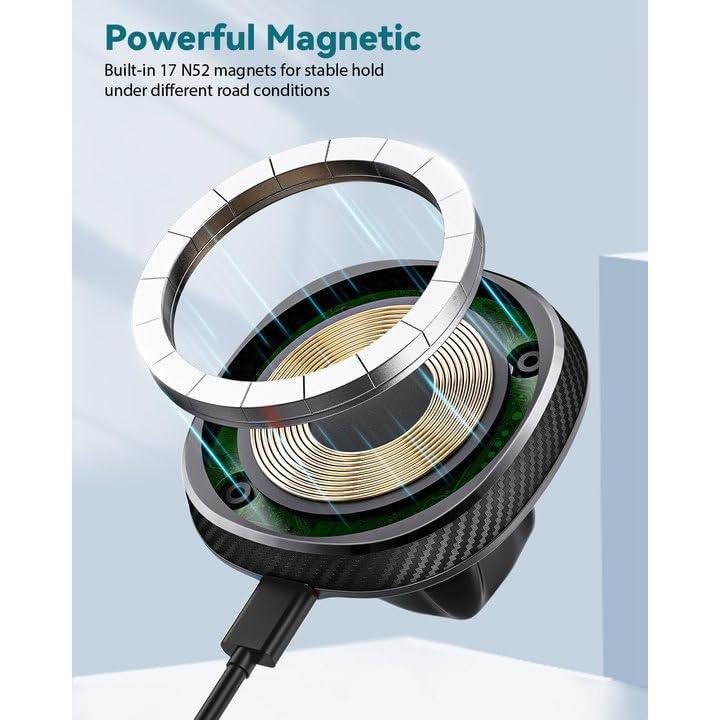 Soporte Cargador Magnético Inalámbrico EXELIQ para iPhone 16-12