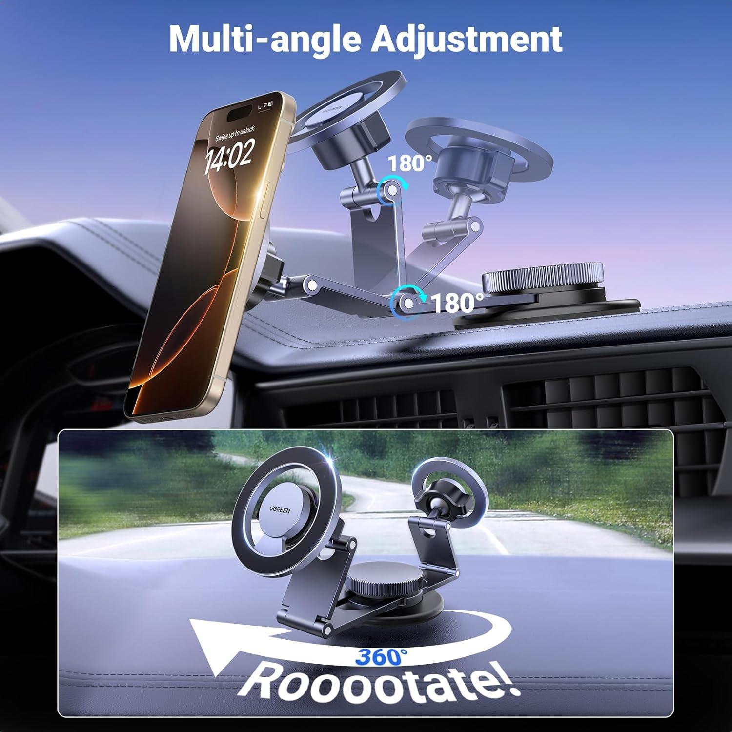 Soporte Magnético para Coche UGREEN MagSafe 360° para iPhone