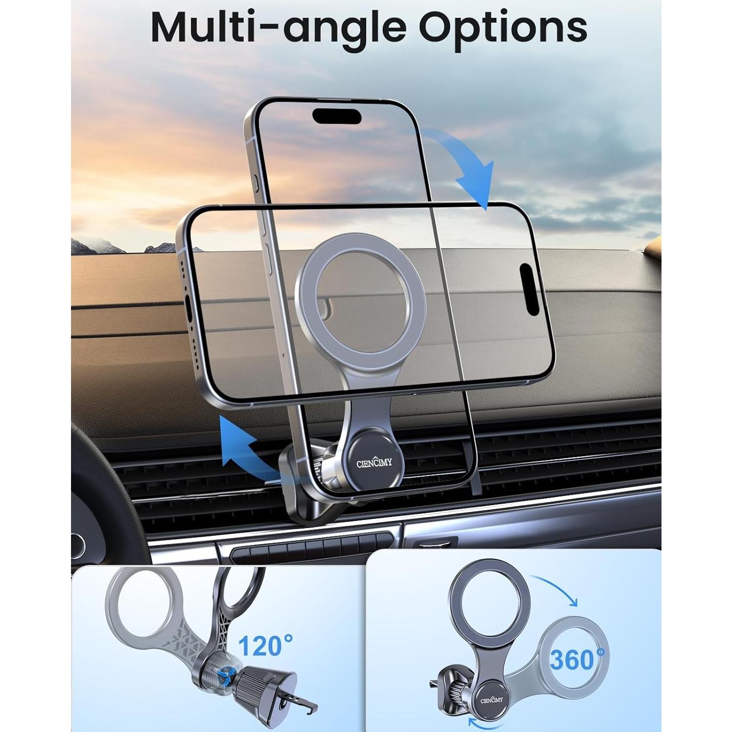 Soporte para Coche Magnético Ciencimy CM30 Negro Ajustable