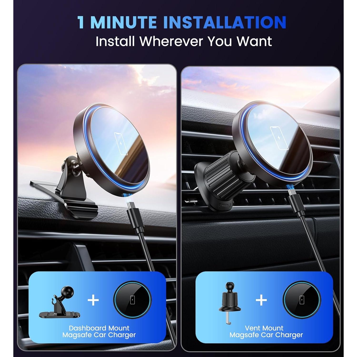 Cargador Inalámbrico Magnético 15W Mag-Safe para iPhone