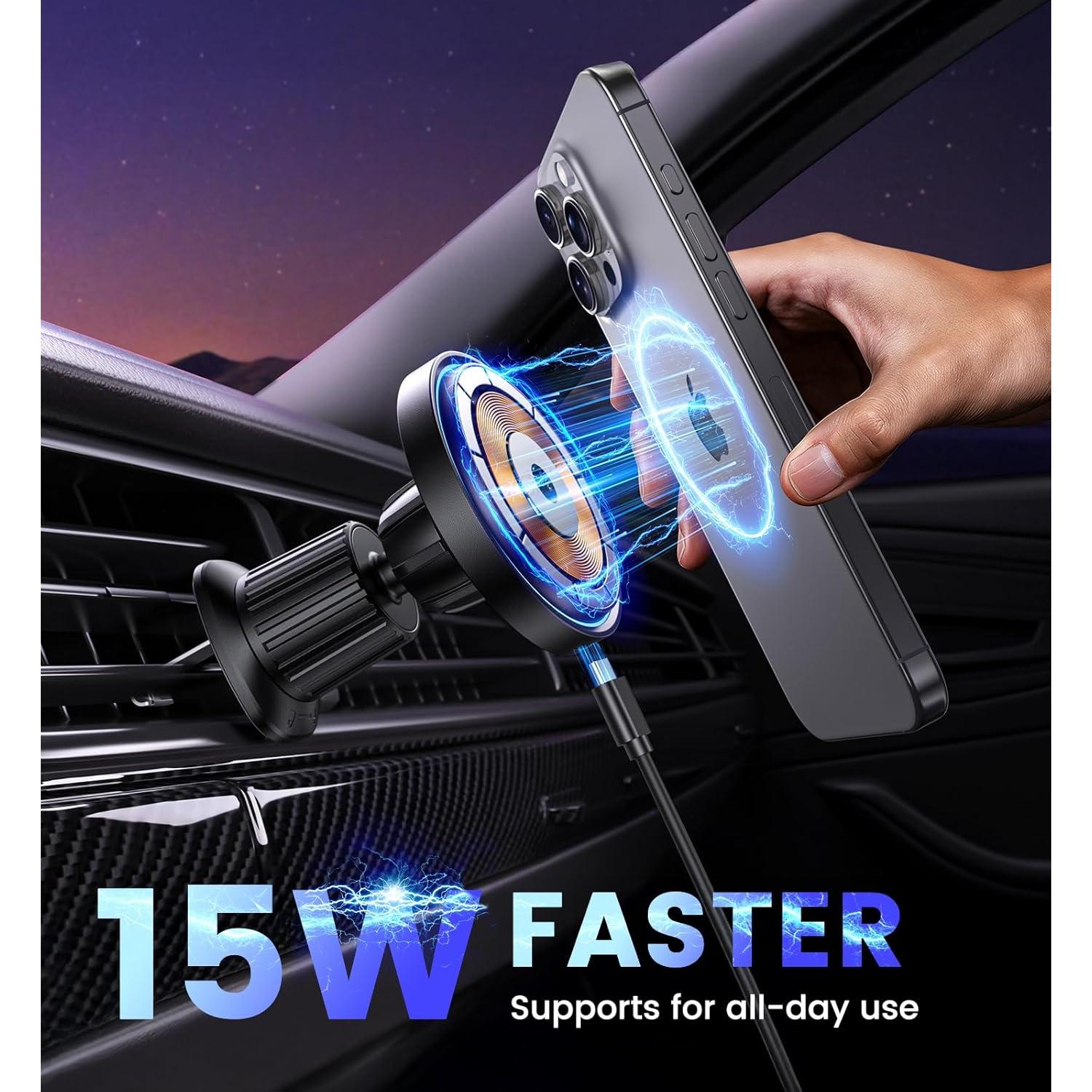 Cargador Inalámbrico Magnético 15W Mag-Safe para iPhone