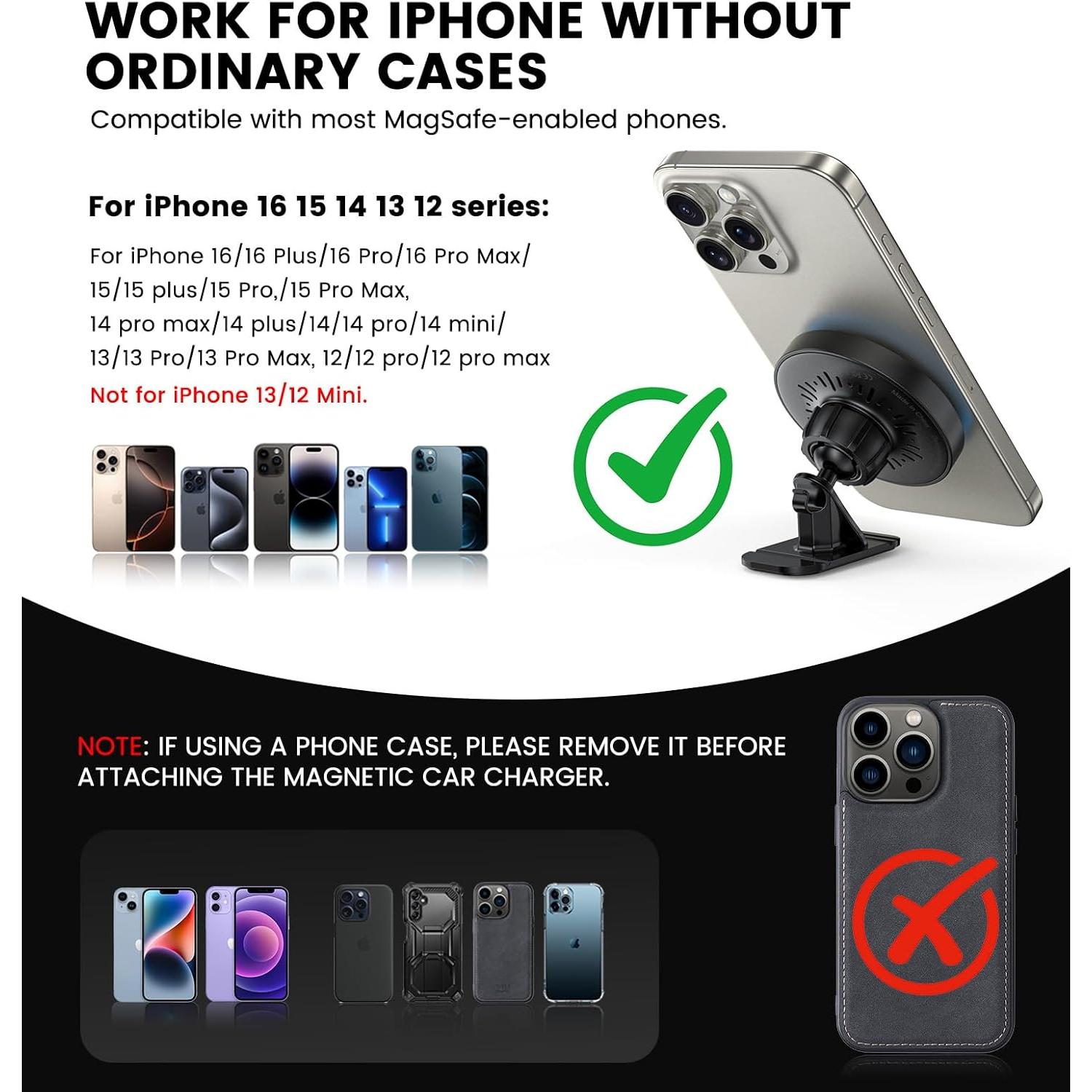 Cargador Inalámbrico Magnético 15W Mag-Safe para iPhone