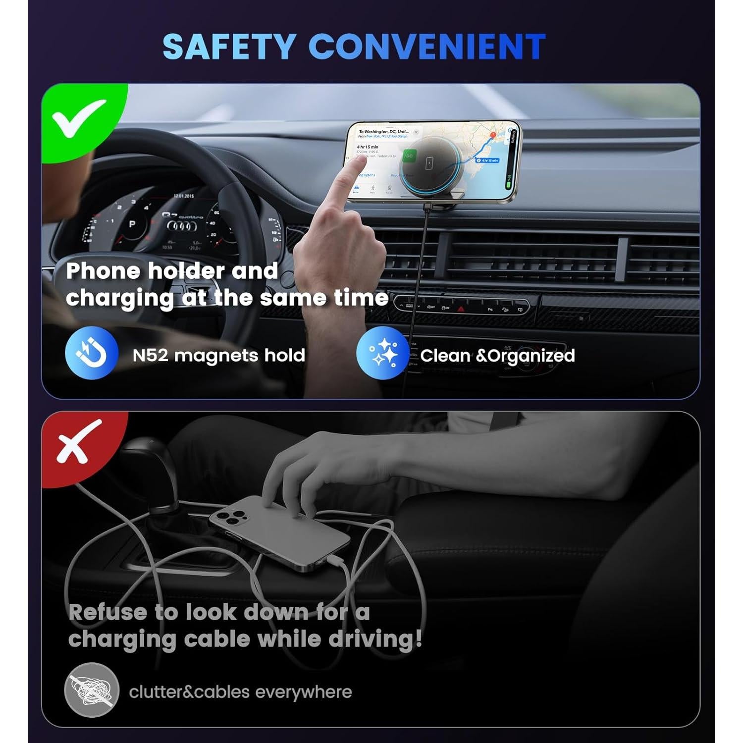 Cargador Inalámbrico Magnético 15W Mag-Safe para iPhone