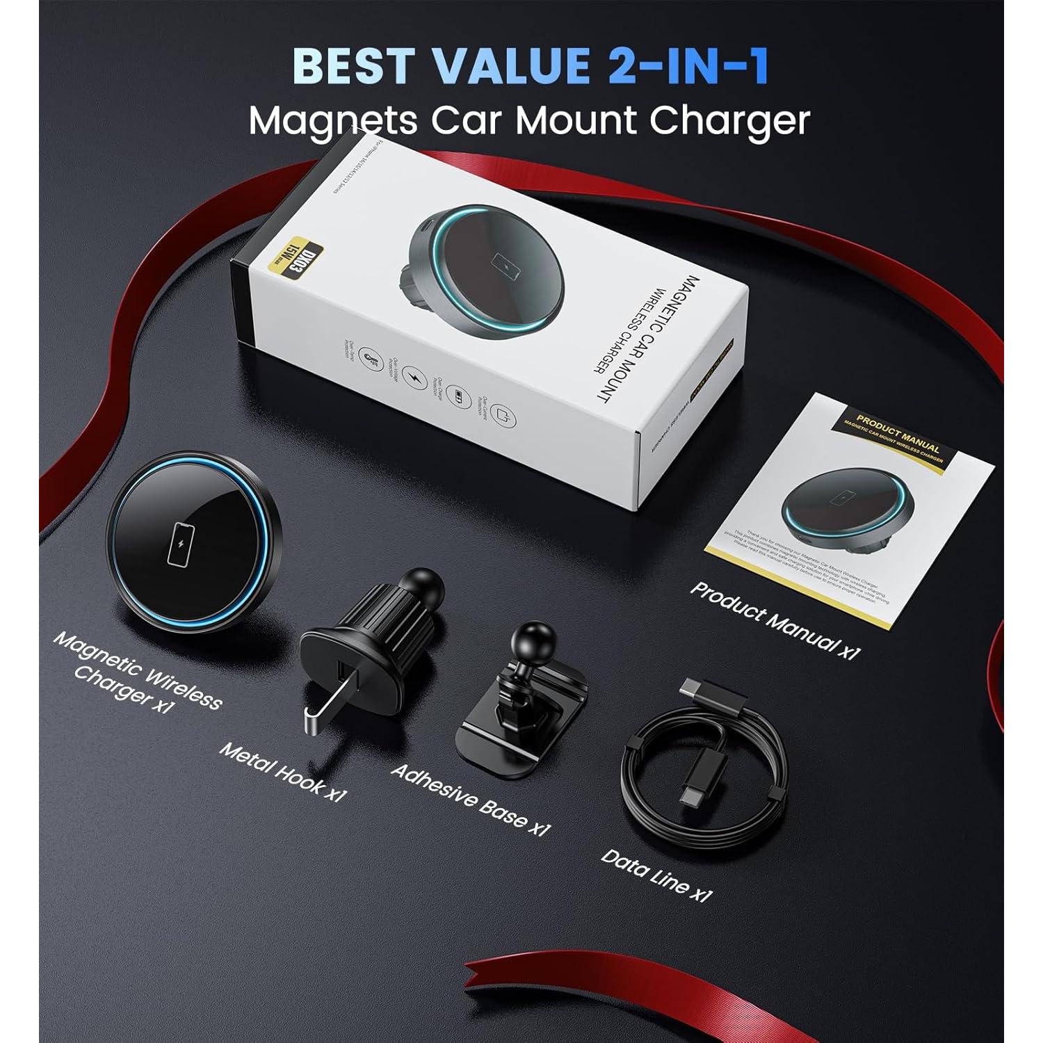 Cargador Inalámbrico Magnético 15W Mag-Safe para iPhone