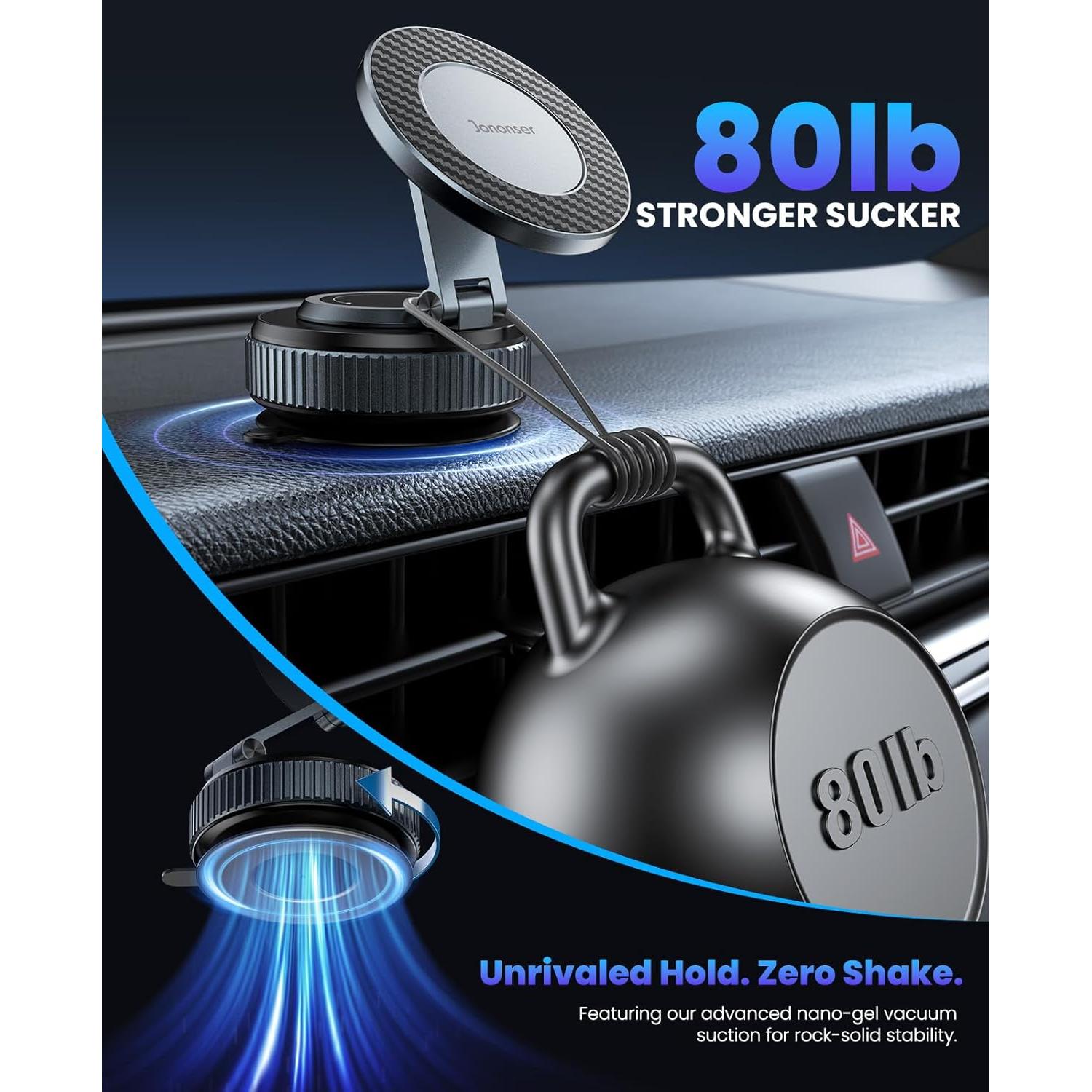 Soporte Magnético para Teléfono de Coche Jononser 360° Ajustable