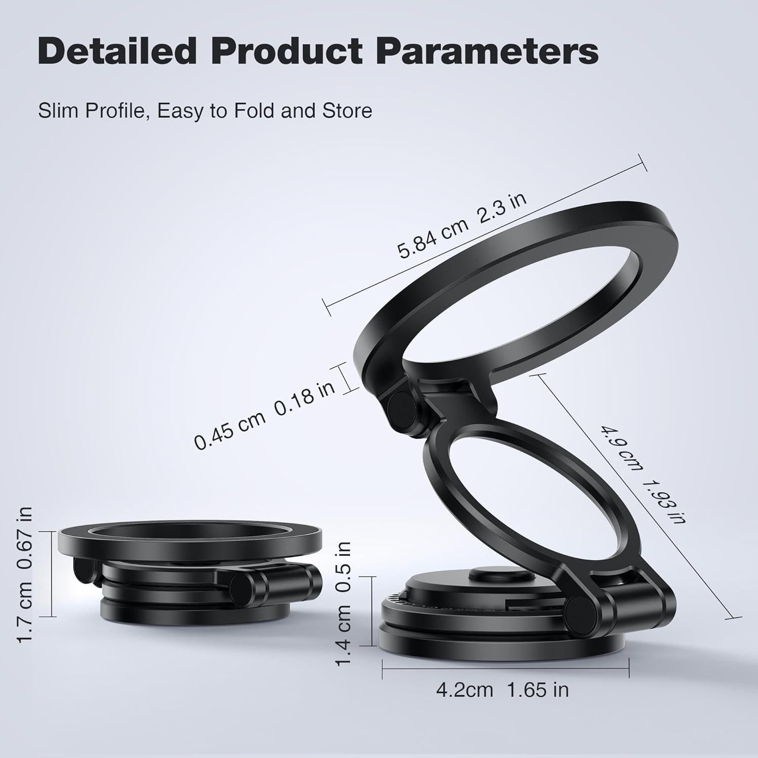 Soporte para teléfono en coche GolbinBox MagSafe Negro 360°