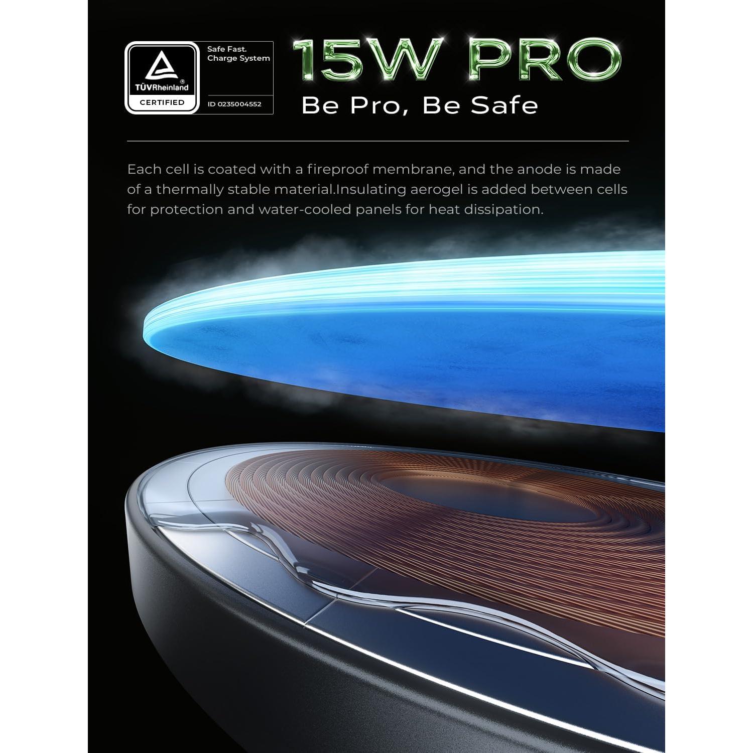 Soporte Cargador Inalámbrico MagSafe LISEN Negro 360° para iPhone