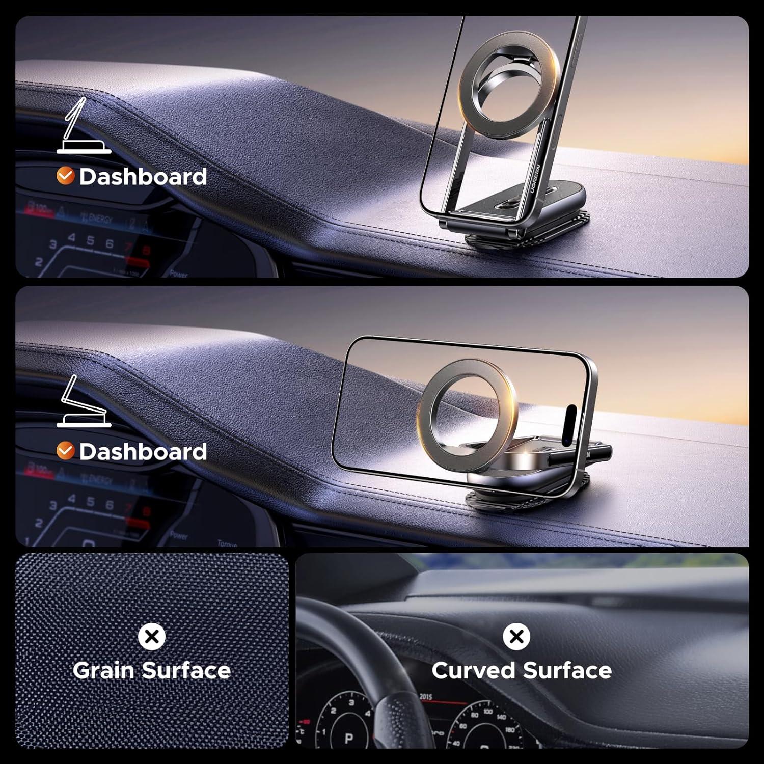 Soporte Magnético para Coche UGREEN con Rotación 360° para iPhone