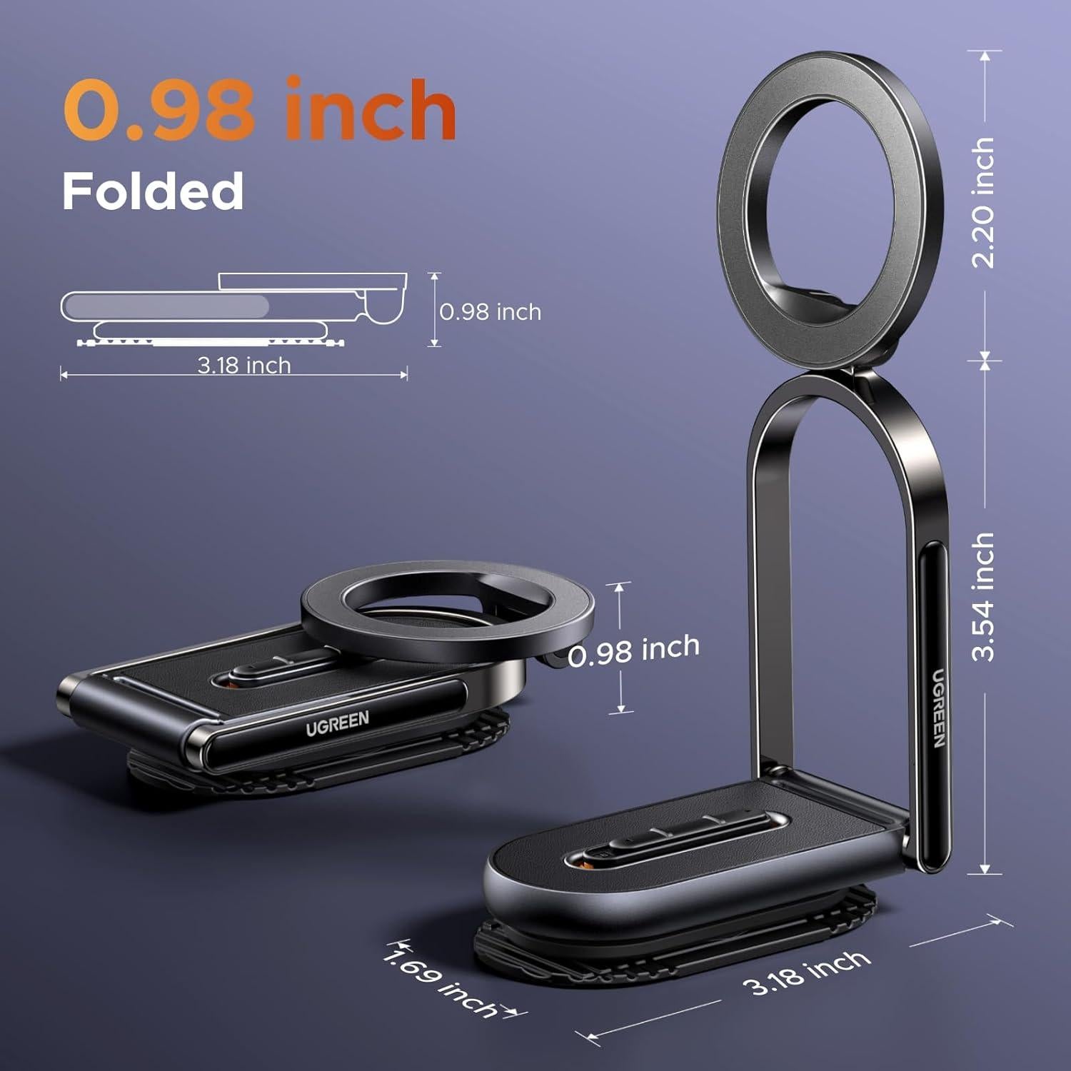 Soporte Magnético para Coche UGREEN con Rotación 360° para iPhone