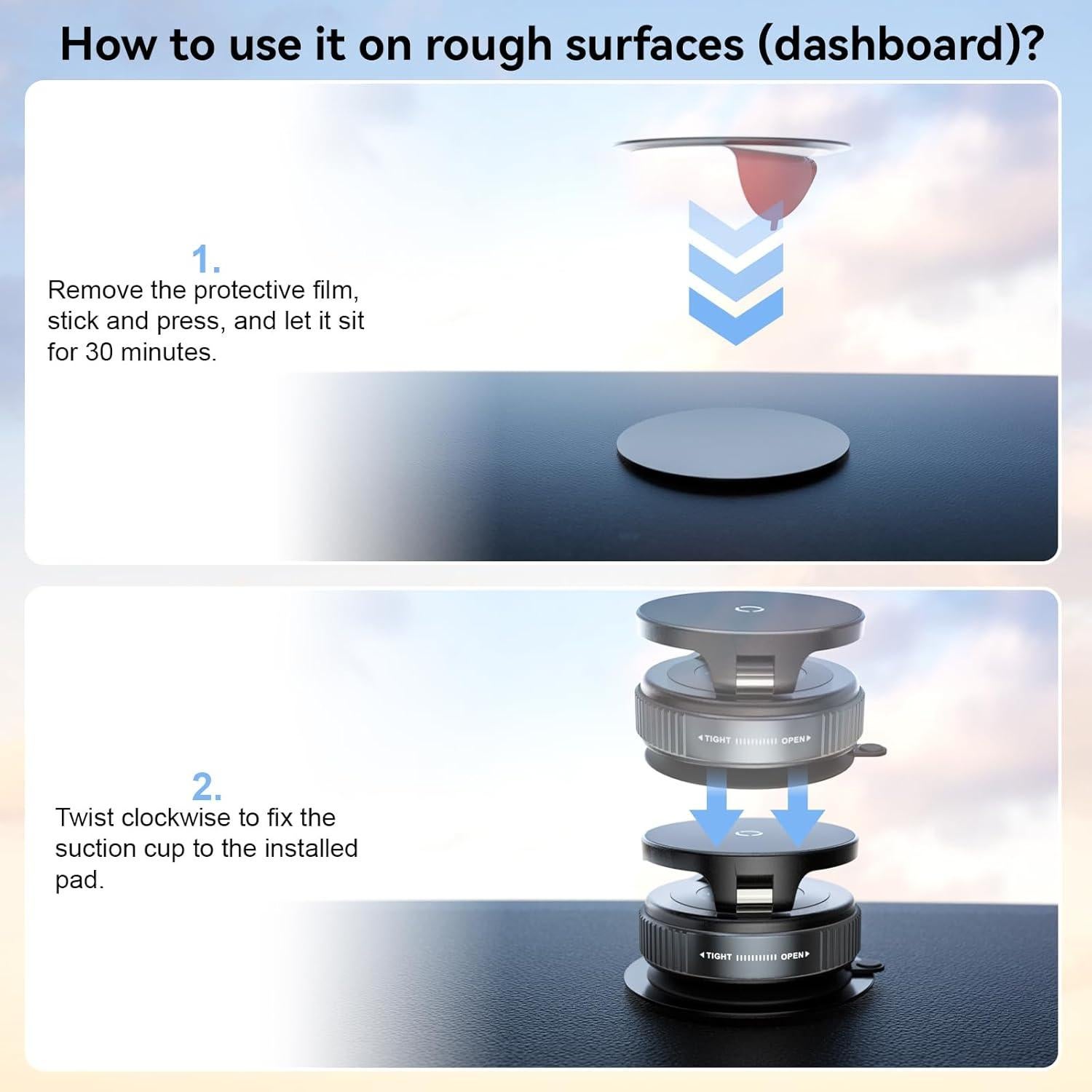 Soporte para teléfono en coche CloudValley carga inalámbrica 15W