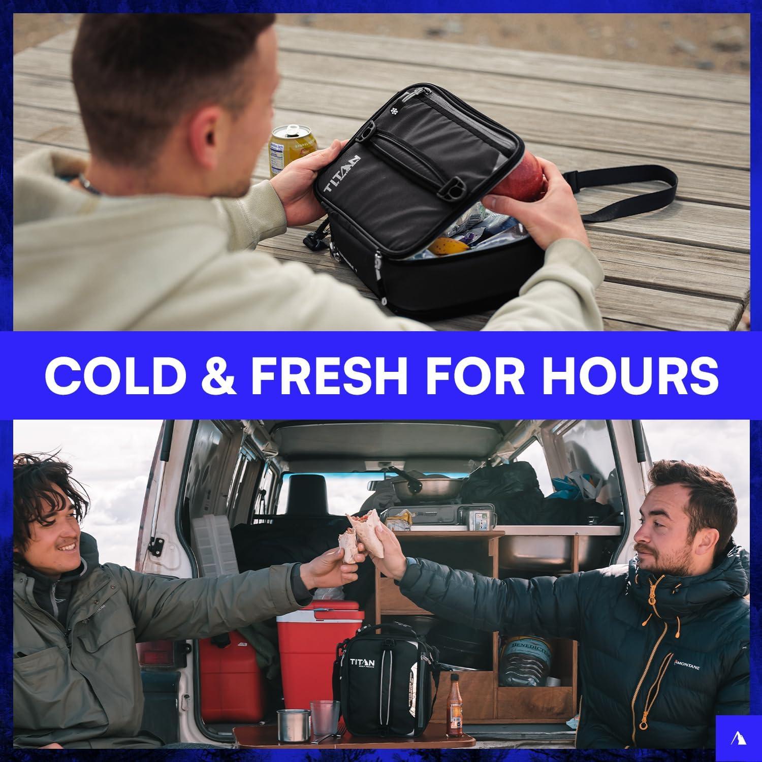 Caja de Almuerzo Expandible Titan Aislada 3.6kg Negro