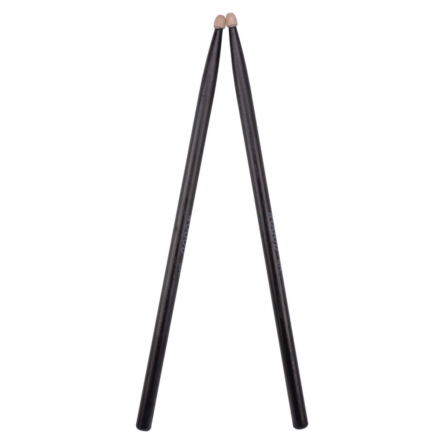 Palillos de Batería WOGOD 5A de Madera de Arce Negra - 2 Pares