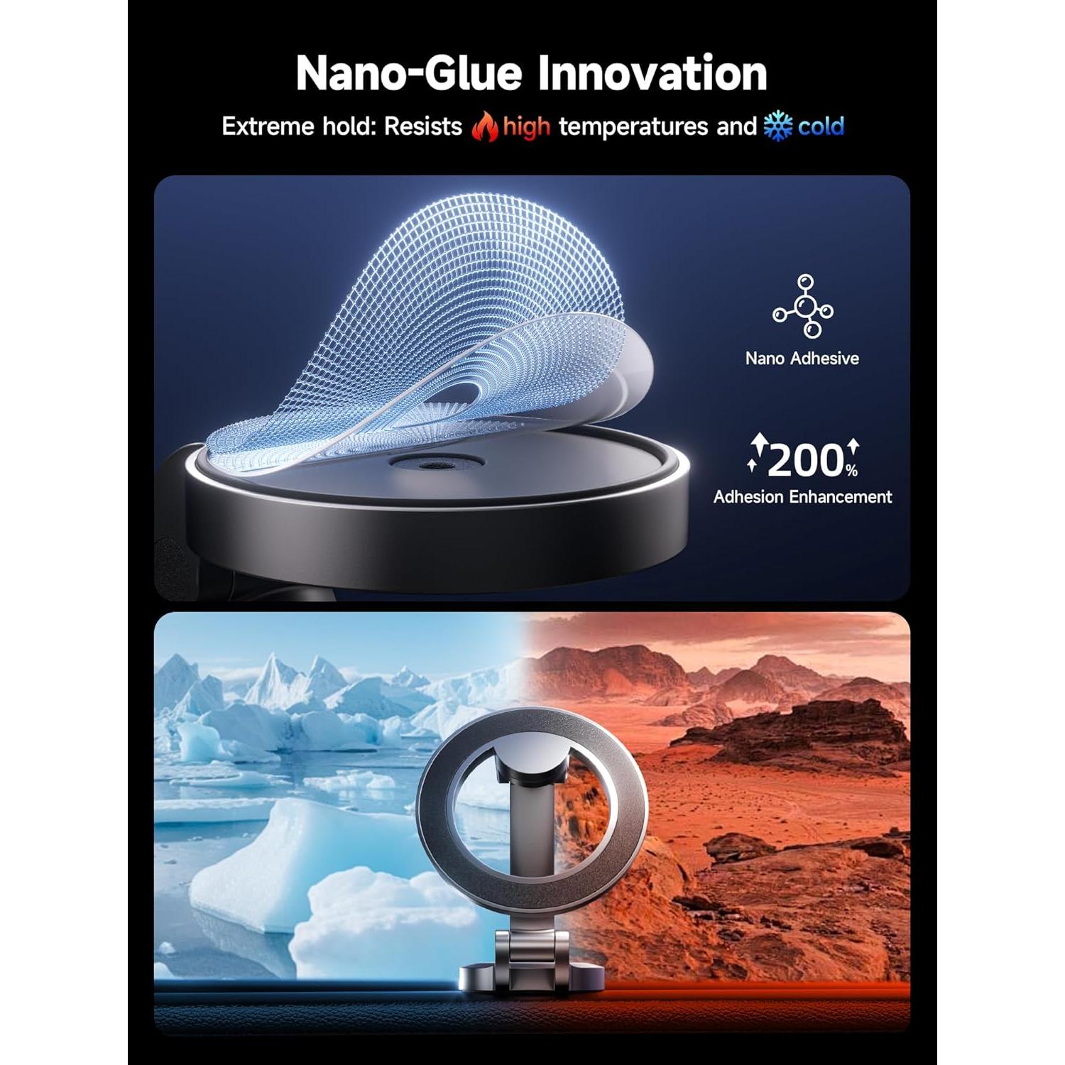 Soporte Magnético para Teléfono FlyCoco para Coche - Plegable y Rotación 360°