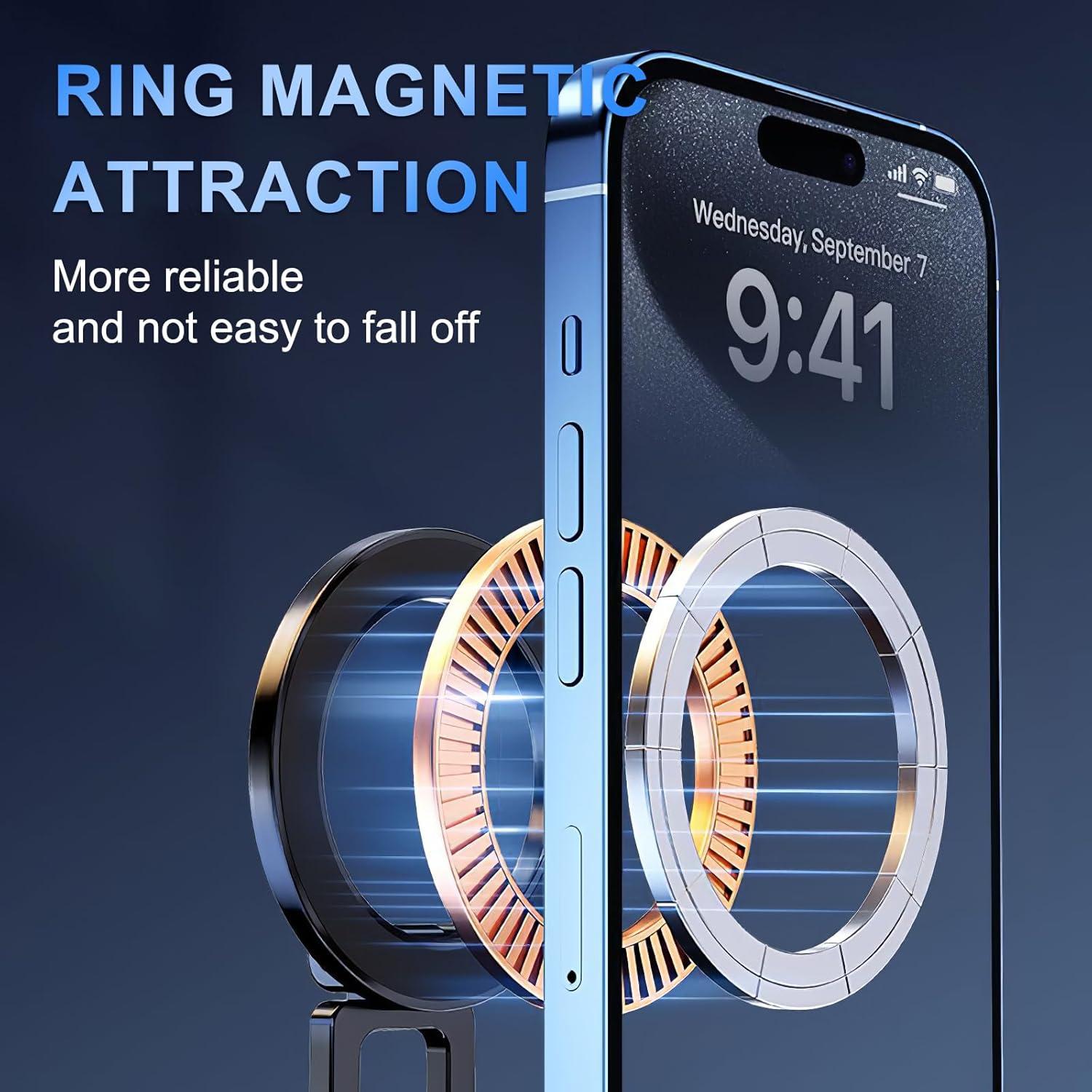 Soporte para teléfono de coche DEERLAMN magnético 360° negro