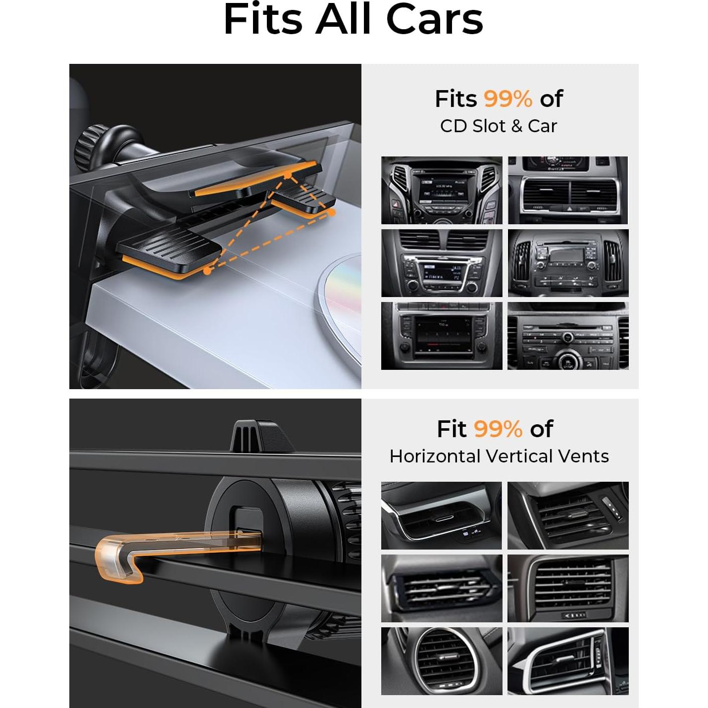 Soporte de Teléfono MagSafe LISEN para Coche CD Ajustable