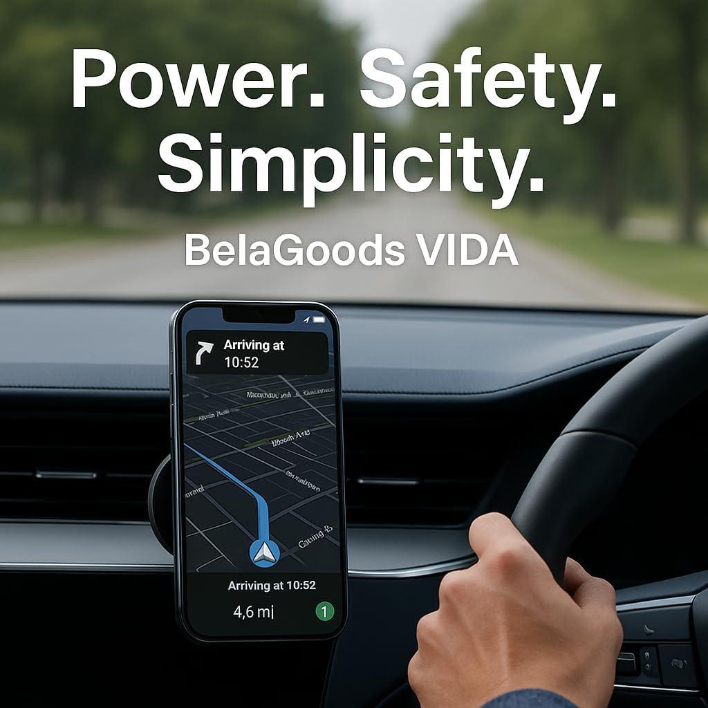 Cargador Inalámbrico MagSafe BelaGoods VIDA 15W para Coche