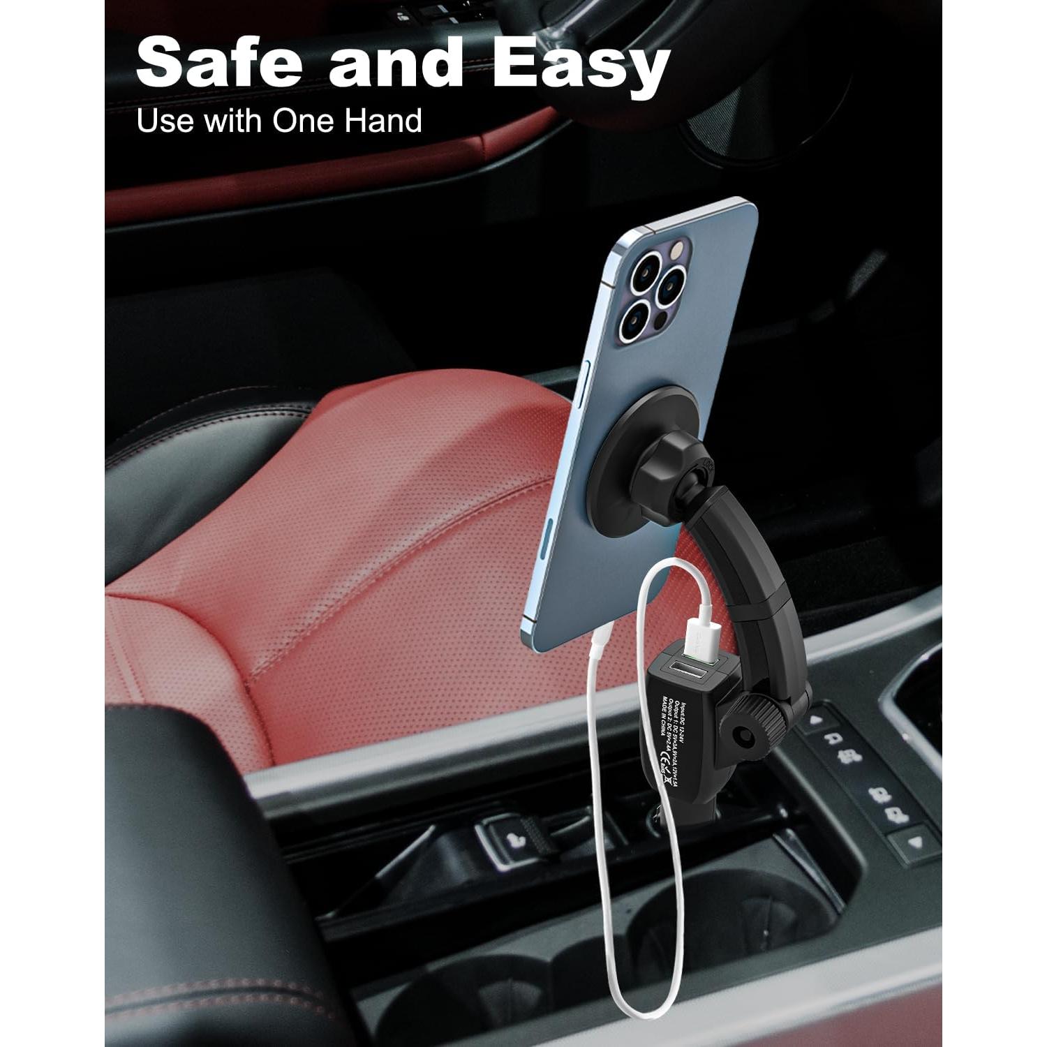 Soporte para Coche MagSafe Woleyi con Cargador USB Doble