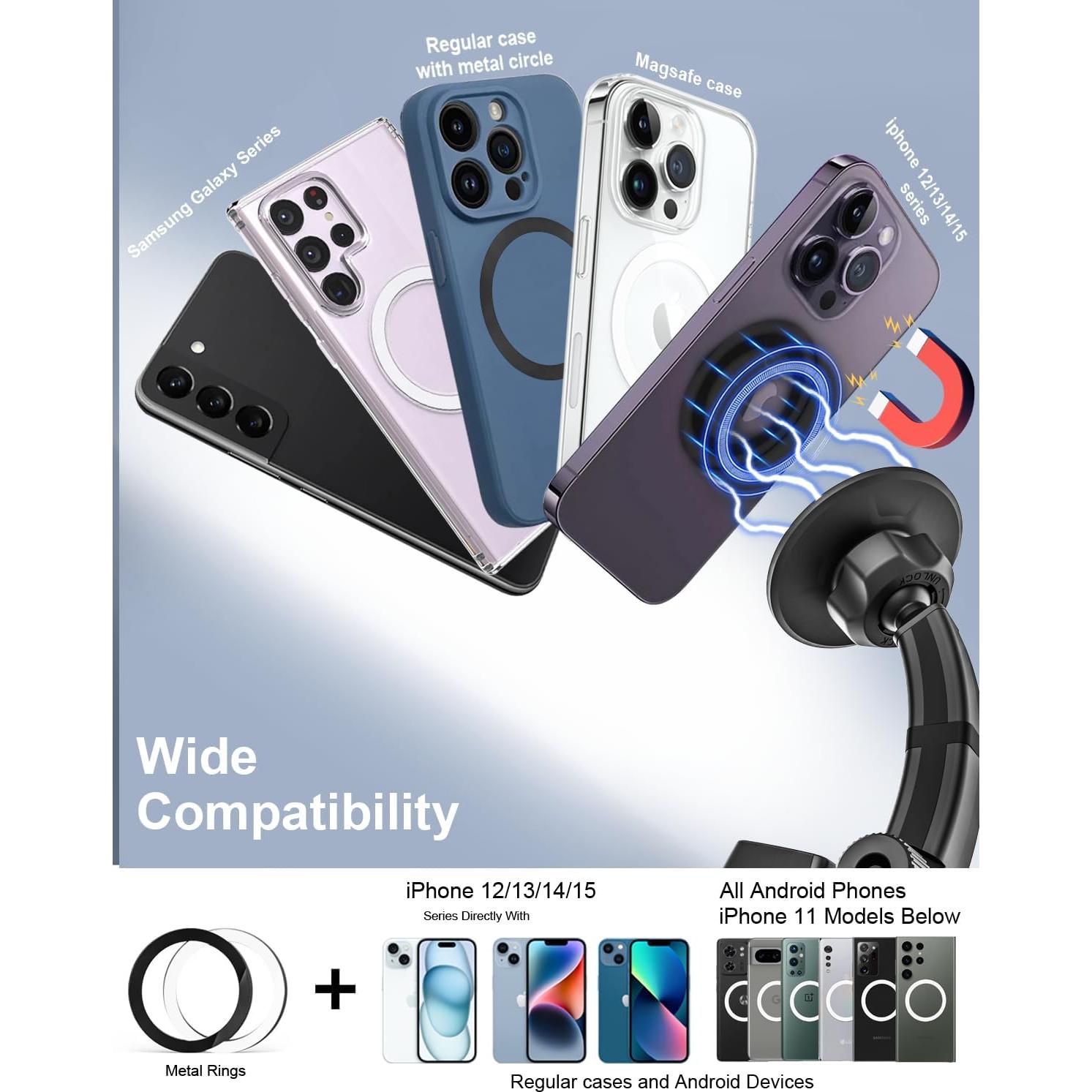 Soporte para Coche MagSafe Woleyi con Cargador USB Doble