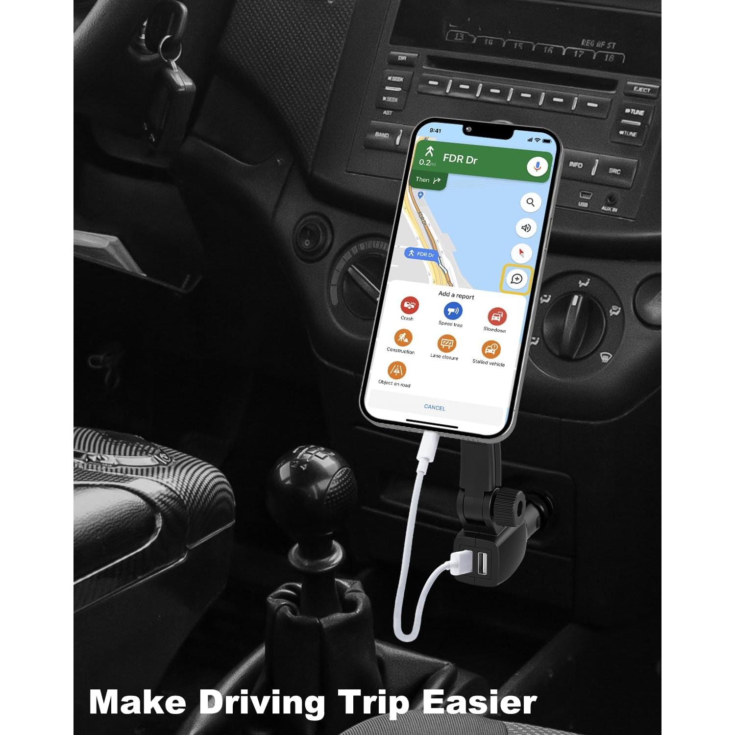 Soporte para Coche MagSafe Woleyi con Cargador USB Doble