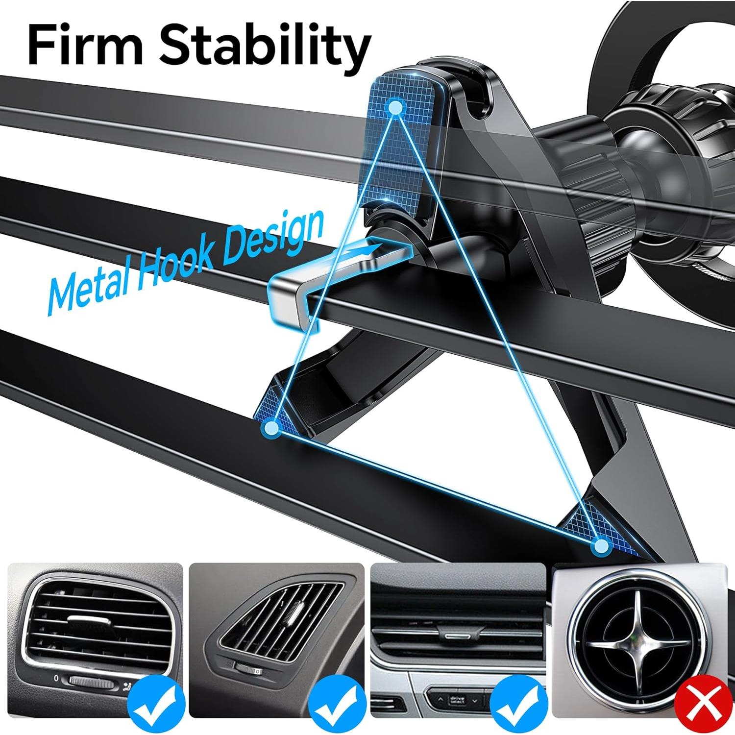 Soporte de Coche MagSafe Kaistyle con Rotación 360° - Negro