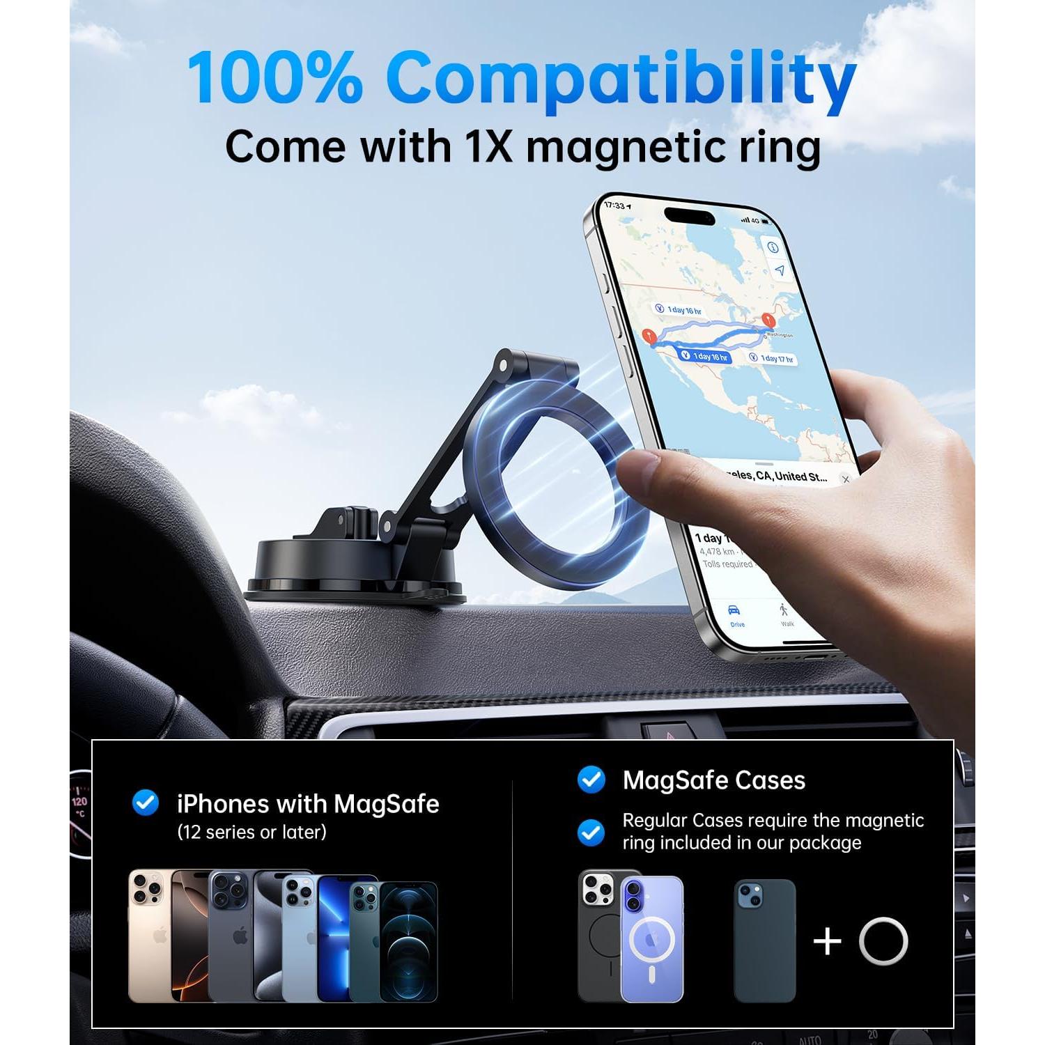 Soporte para Teléfono de Coche Peerock Magnético 360°