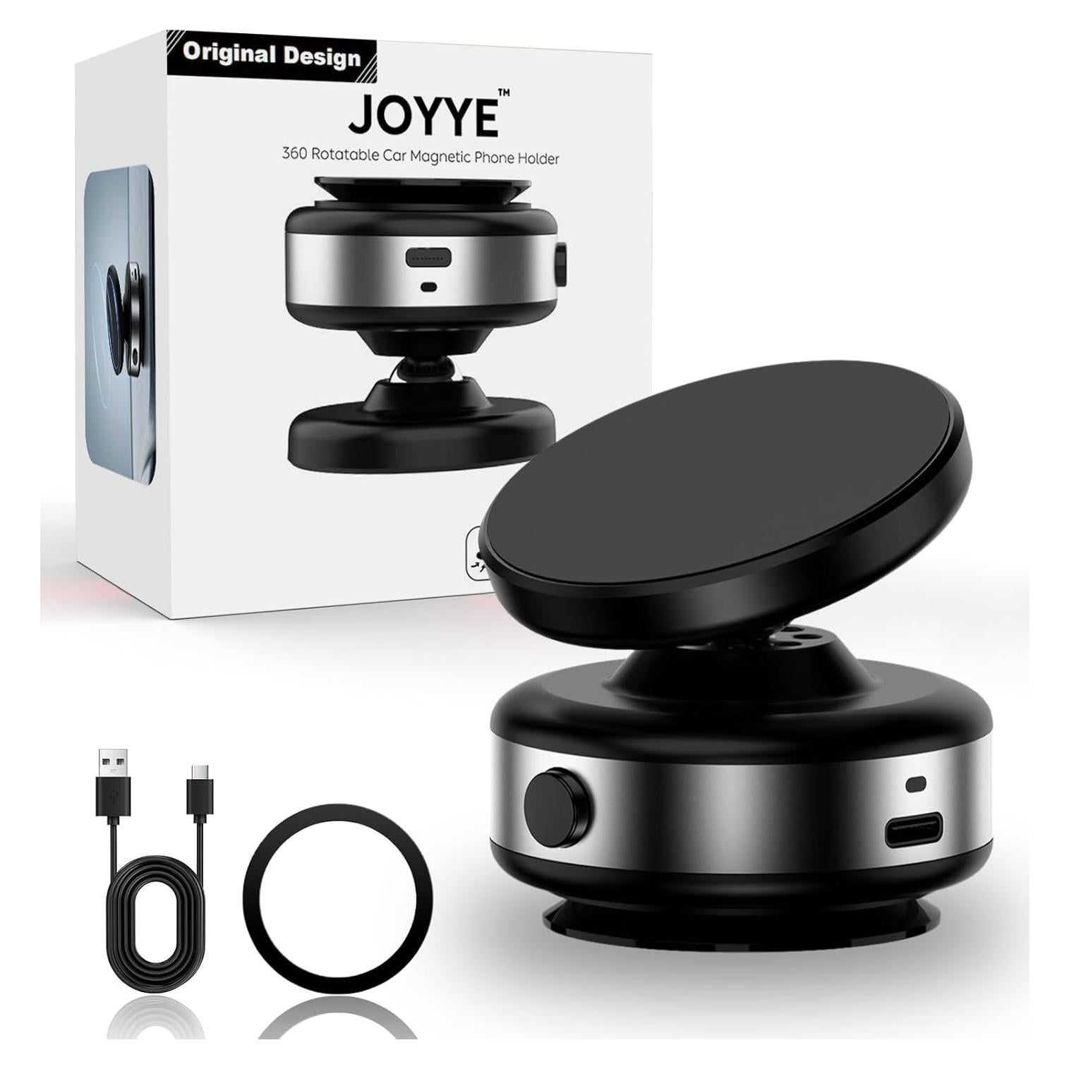 Soporte Magnético para Teléfono de Coche Joyye 360° Plata