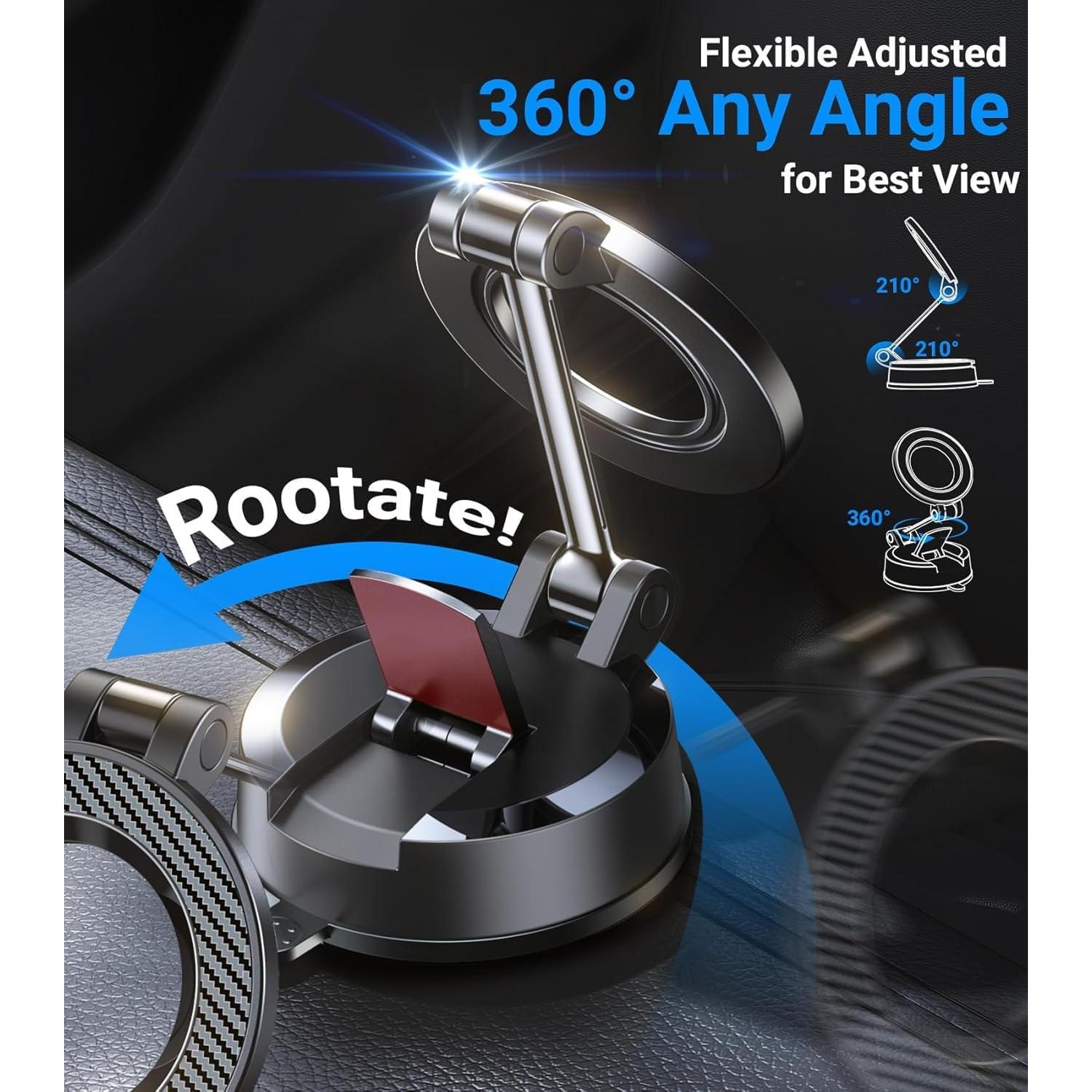 Soporte de Coche Magnético Coolpow MagSafe 2025 - 360° Ajustable