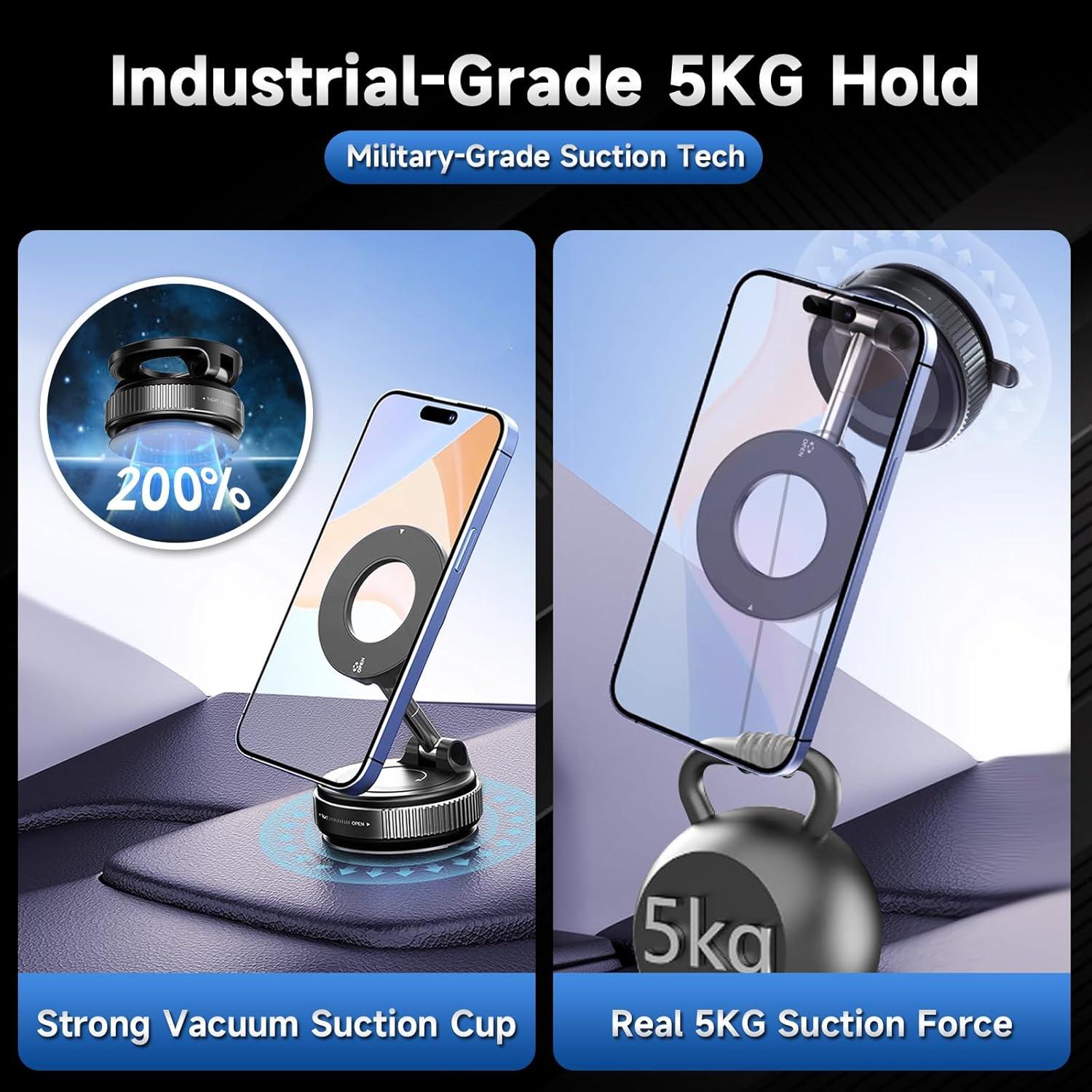 Soporte de Teléfono Magnético para Coche CVCHANCIN 360° Ajustable