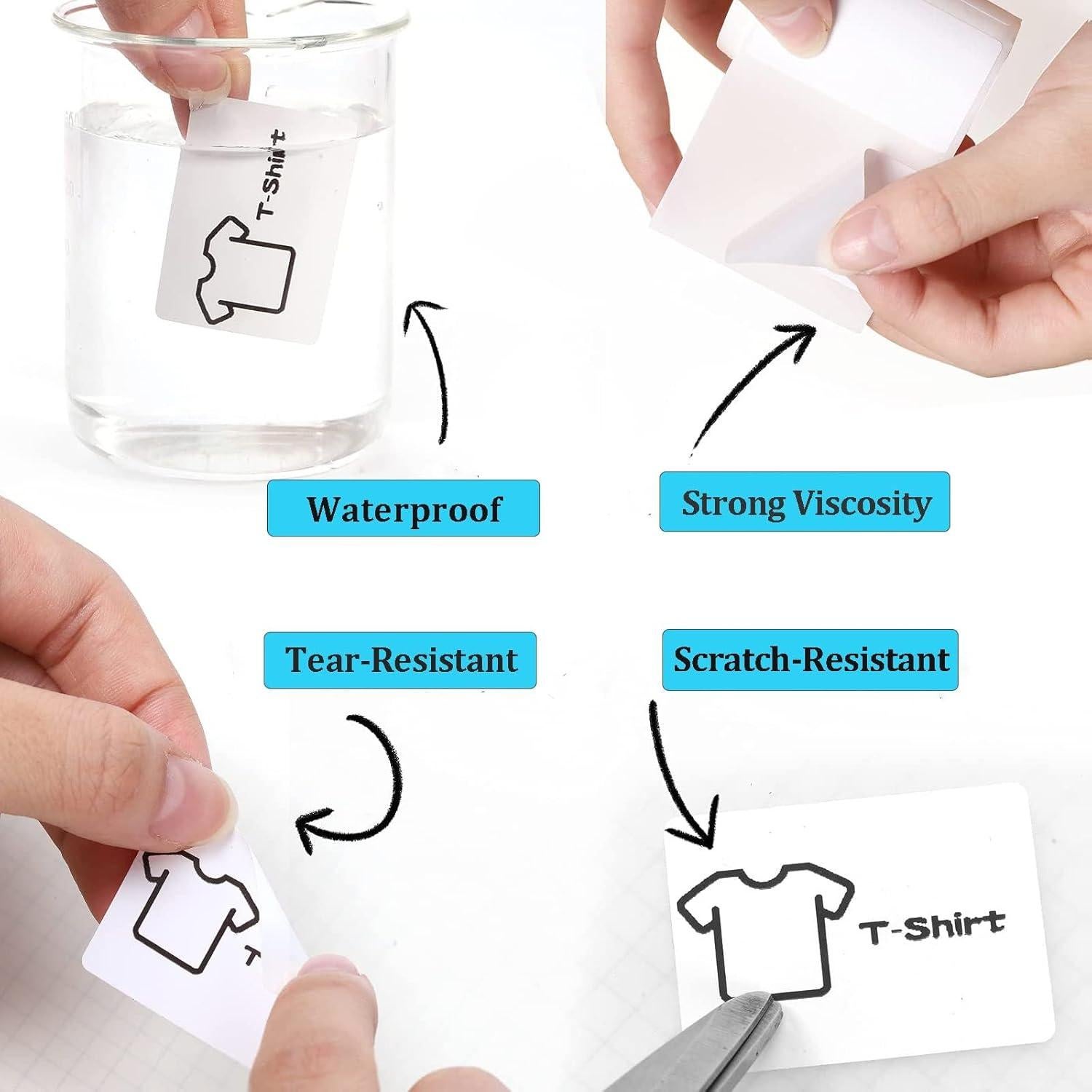 Etiquetas Phomemo M220 - 3 Rollos, 100 Etiquetas Cuadradas