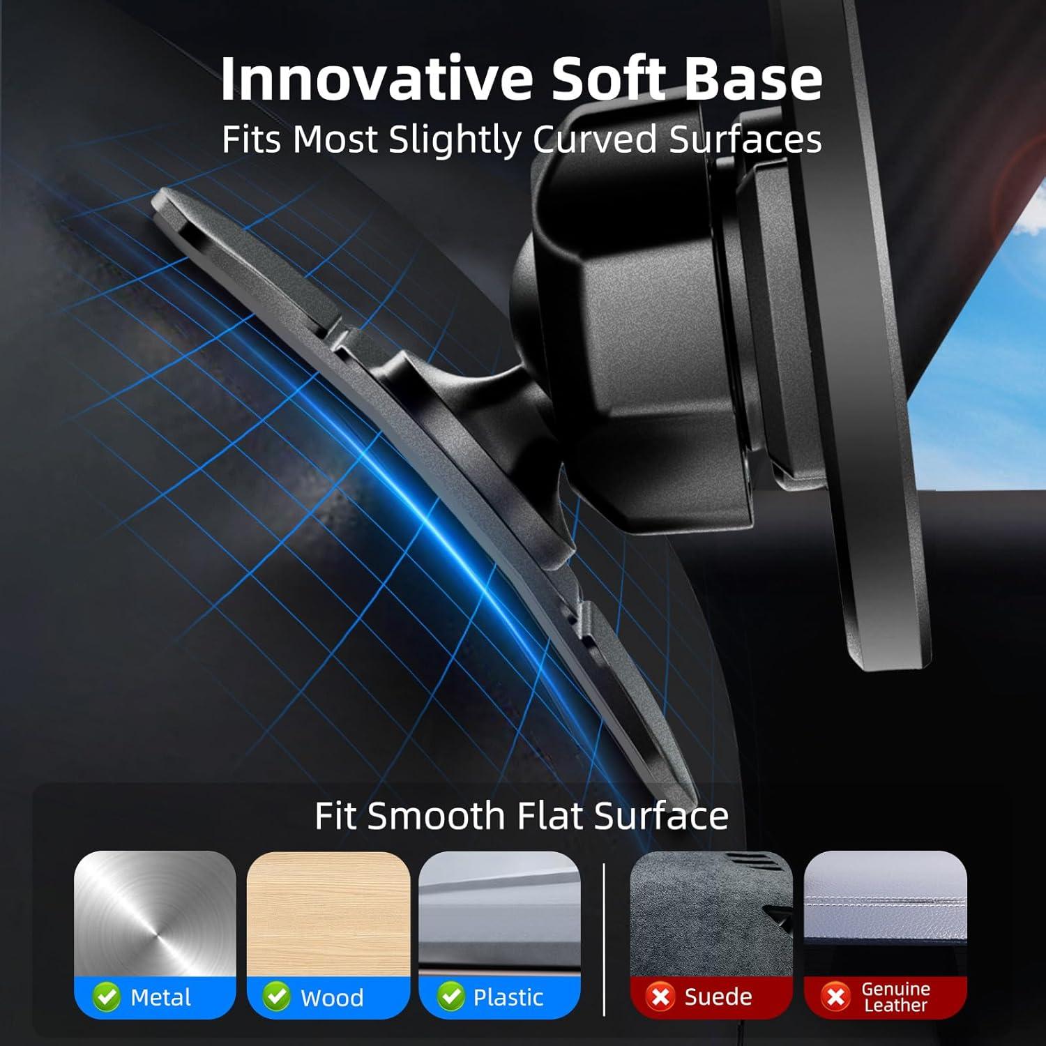 Soporte Adhesivo para Automóvil Pop-Tech MagSafe 360° Negro