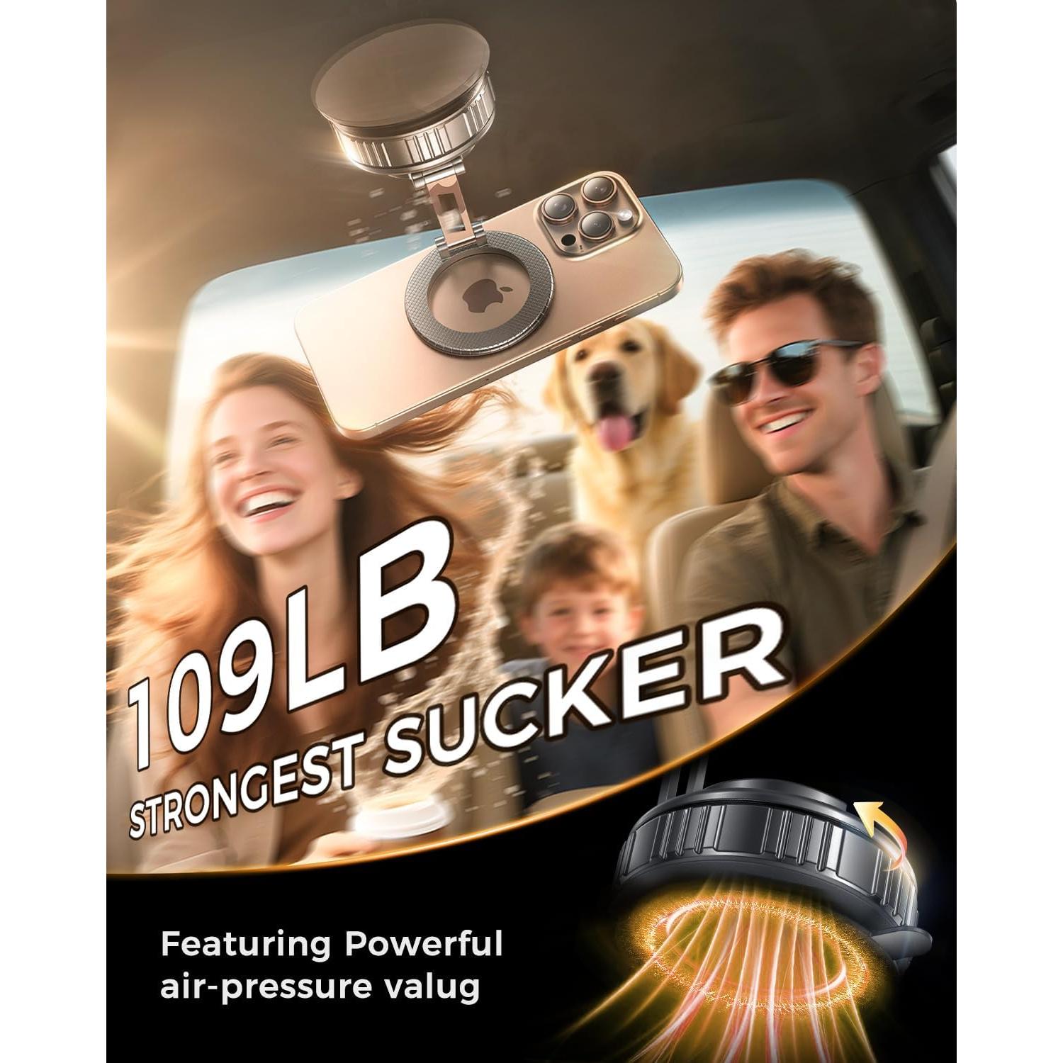 Soporte de Teléfono Magnético MRGLAS 2026 Rotación 360° para Coche