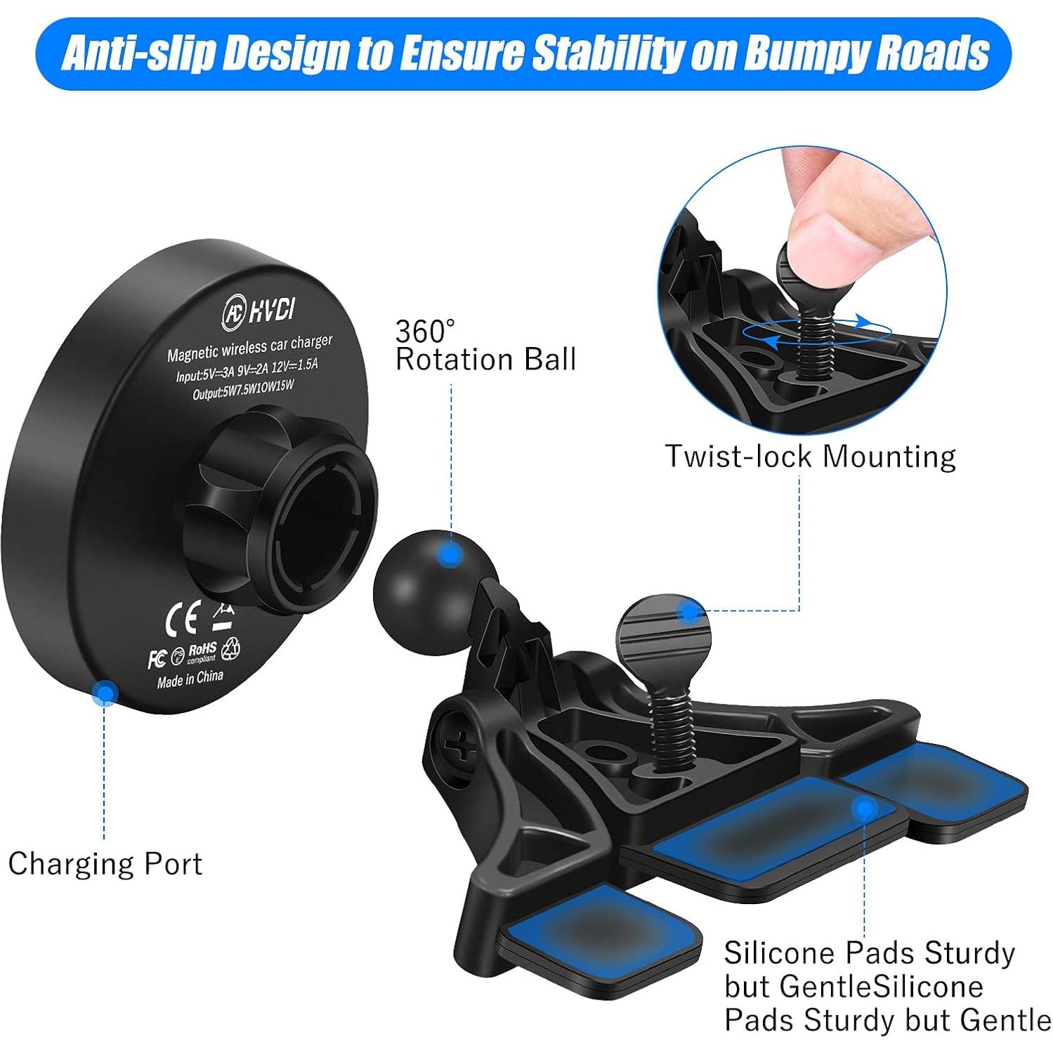 Cargador Inalámbrico Magnético 15W para iPhone 13/12 - Slot CD